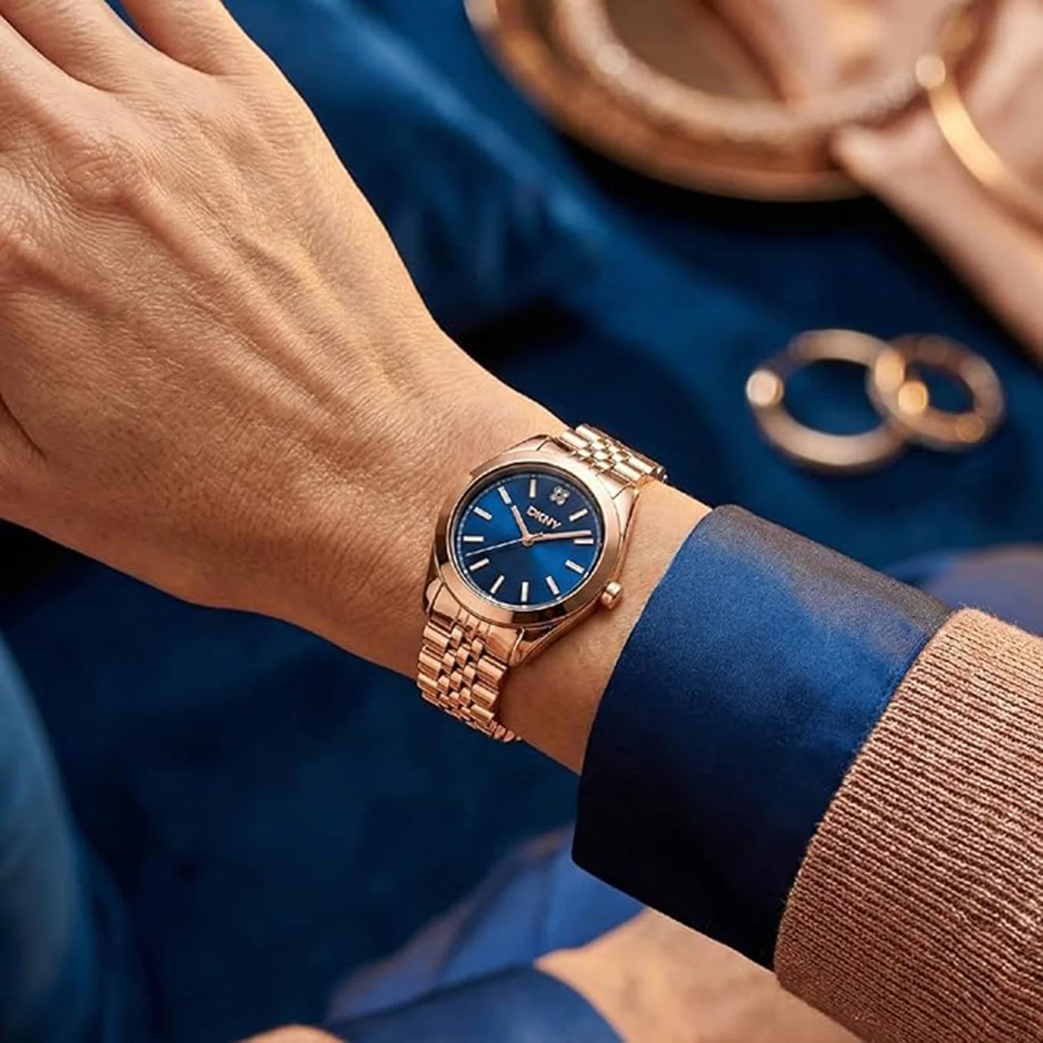 Nolita Midi Women Quartz Blue Dial Analog Stainless Steel Watch DK1L029M0065 - Image 4