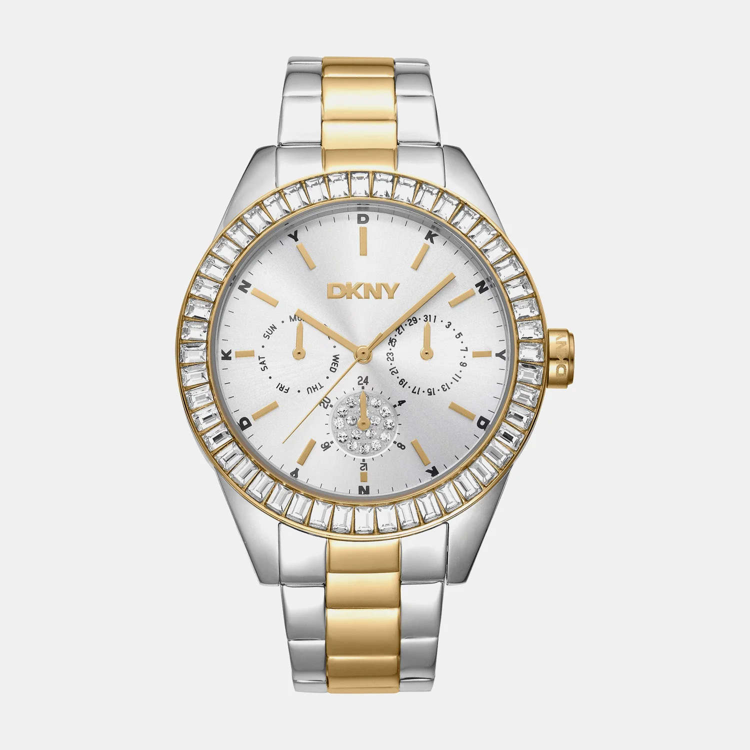 Nolita Multi Glitz Women Quartz Silver Dial Multi-Function Stainless Steel Watch DK1L027M0075