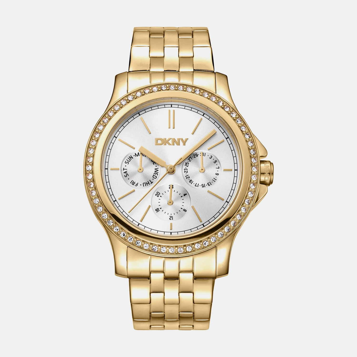 Nolita Multi Glitz Women Quartz Silver Dial Multi-Function Stainless Steel Watch DK1L064M0065