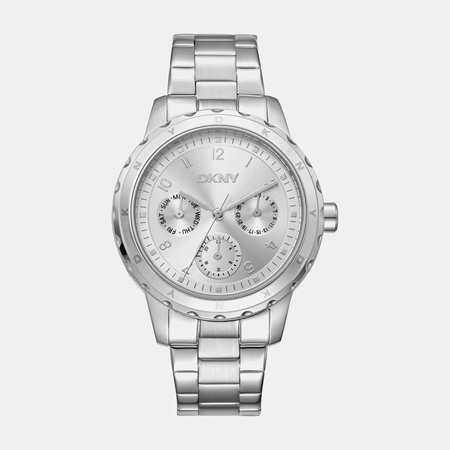 Park Ave Multi Women Quartz Silver Dial Multi-Function Stainless Steel Watch DK1L054M0035