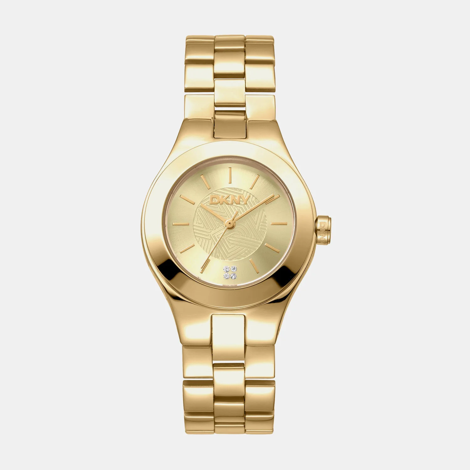 Parsons Midi Women Quartz Champagne Dial Analog Stainless Steel Watch DK1L026M0035