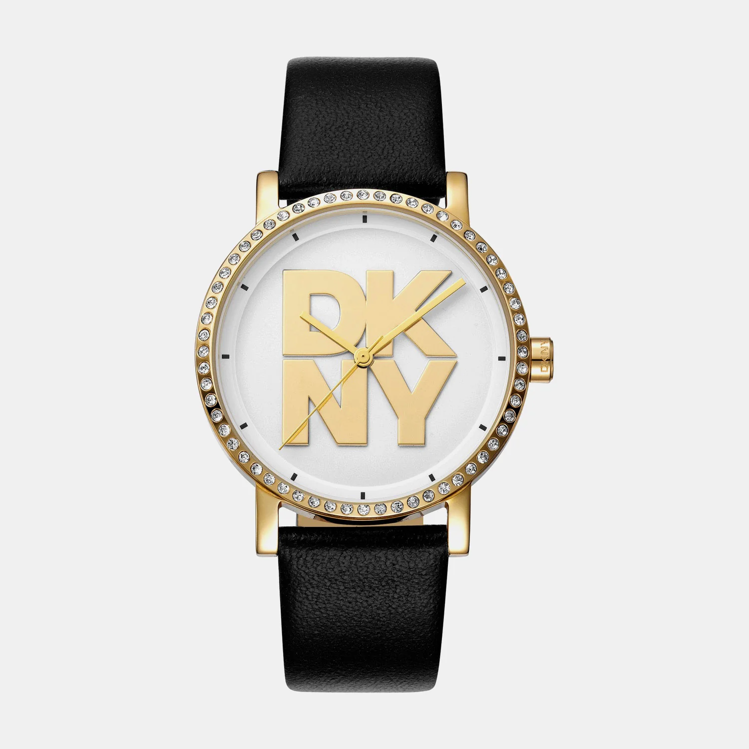 Soho Logo Women Quartz Silver Dial Analog Leather Watch DK1L035L0025
