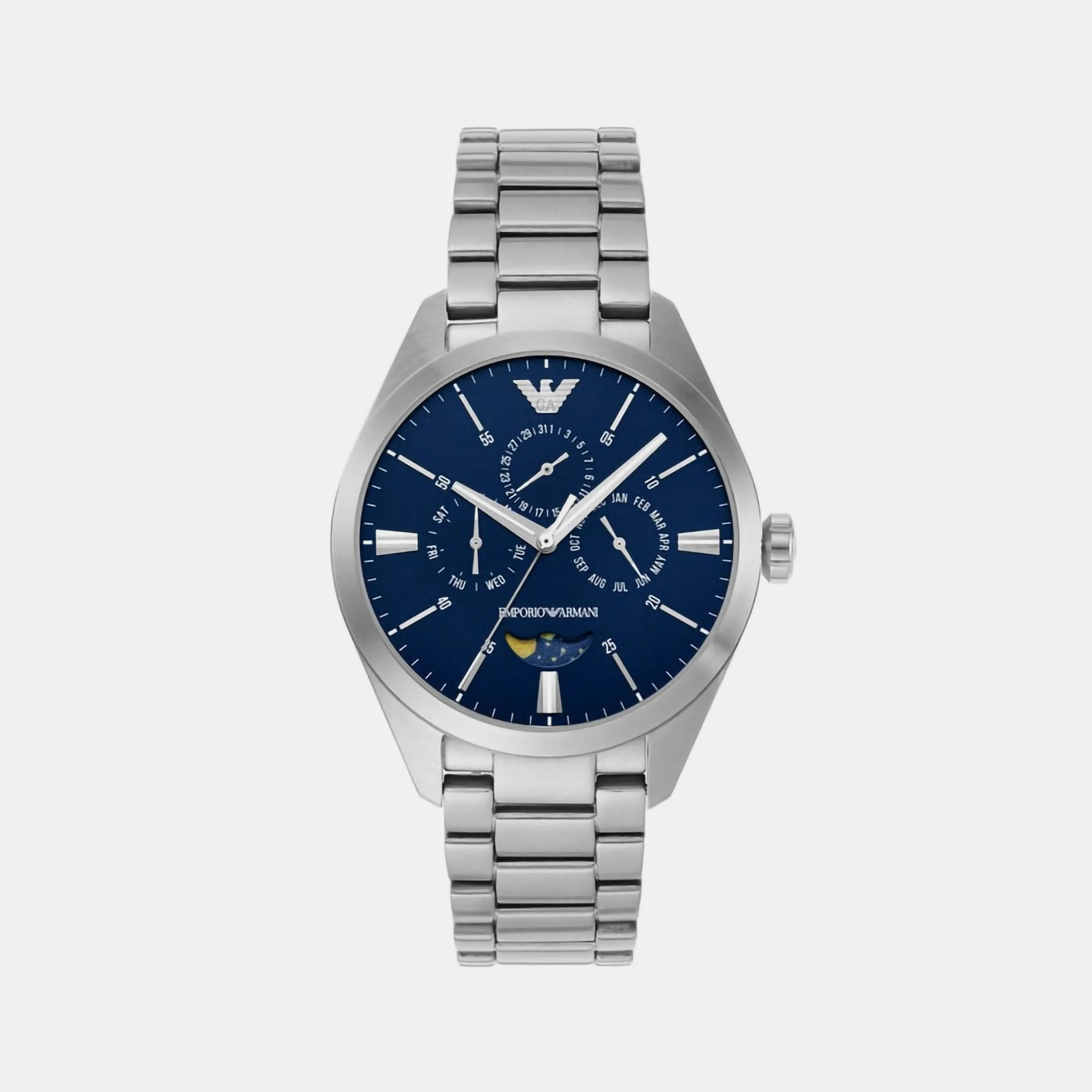 Claudio Men Quartz Blue Dial Analog Stainless Steel Watch AR11553