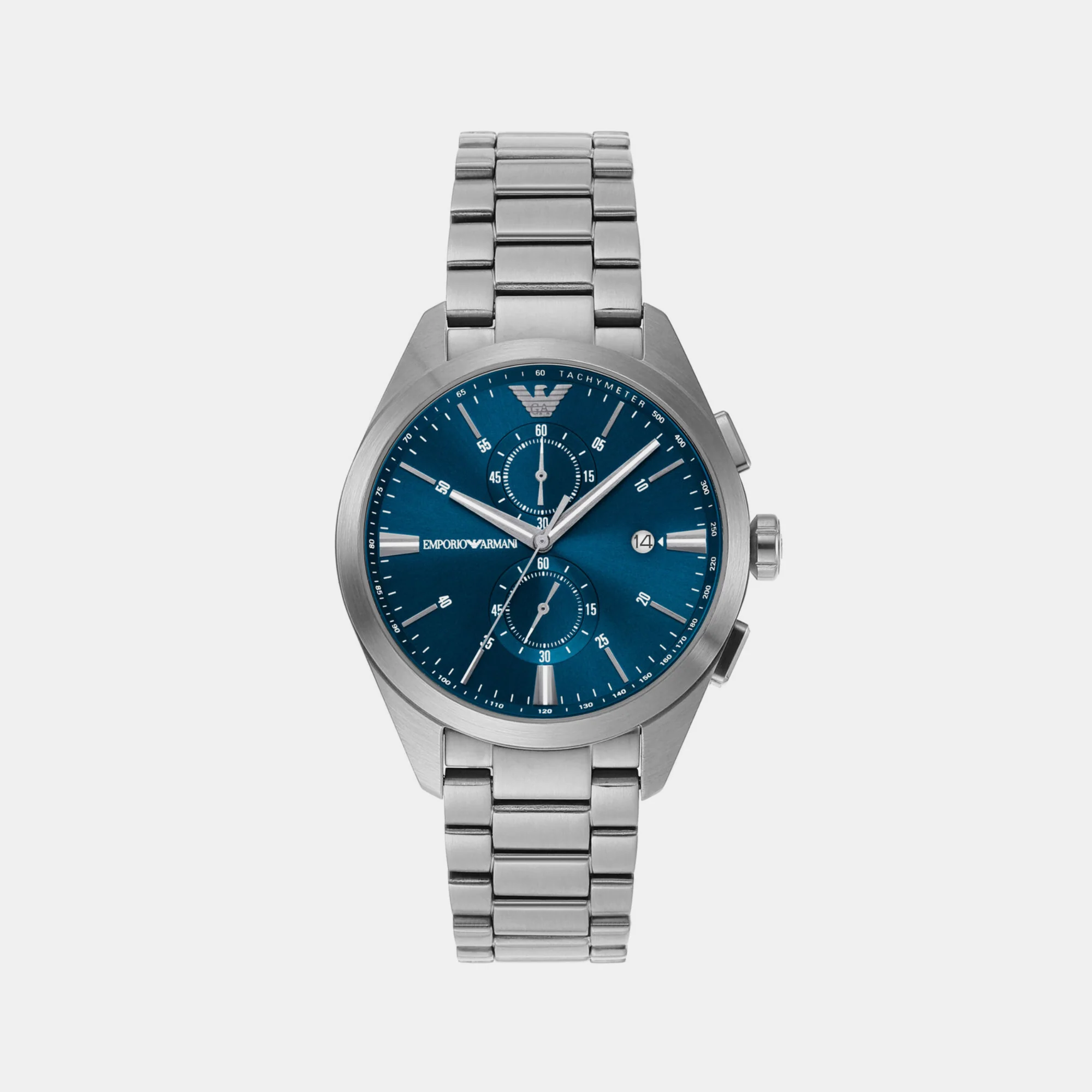 Claudio Men Quartz Blue Dial Chronograph Stainless Steel Watch AR11541 - Image 2