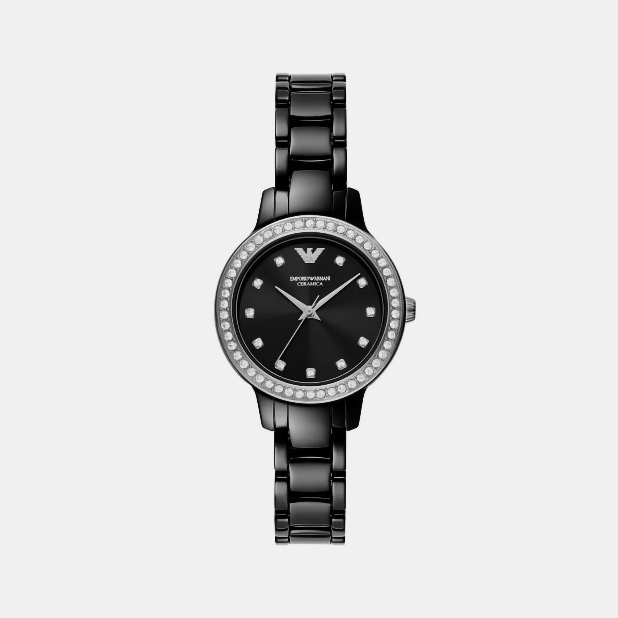 Cleo Women Quartz Black Dial Analog Ceramic Watch AR70008 - Image 2