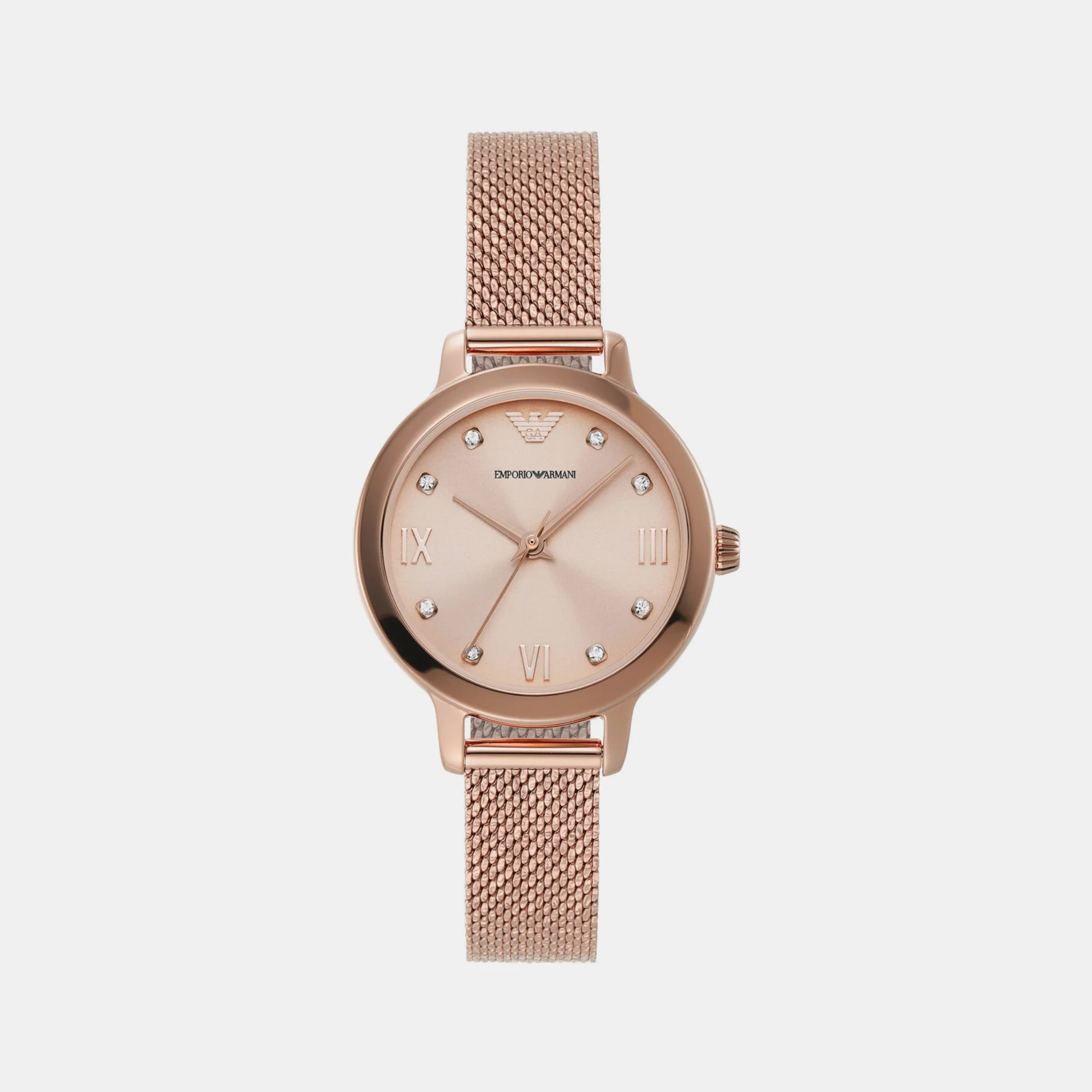 cleo Women Quartz Rose Gold Dial Analog Mesh Watch AR11512 - Image 2