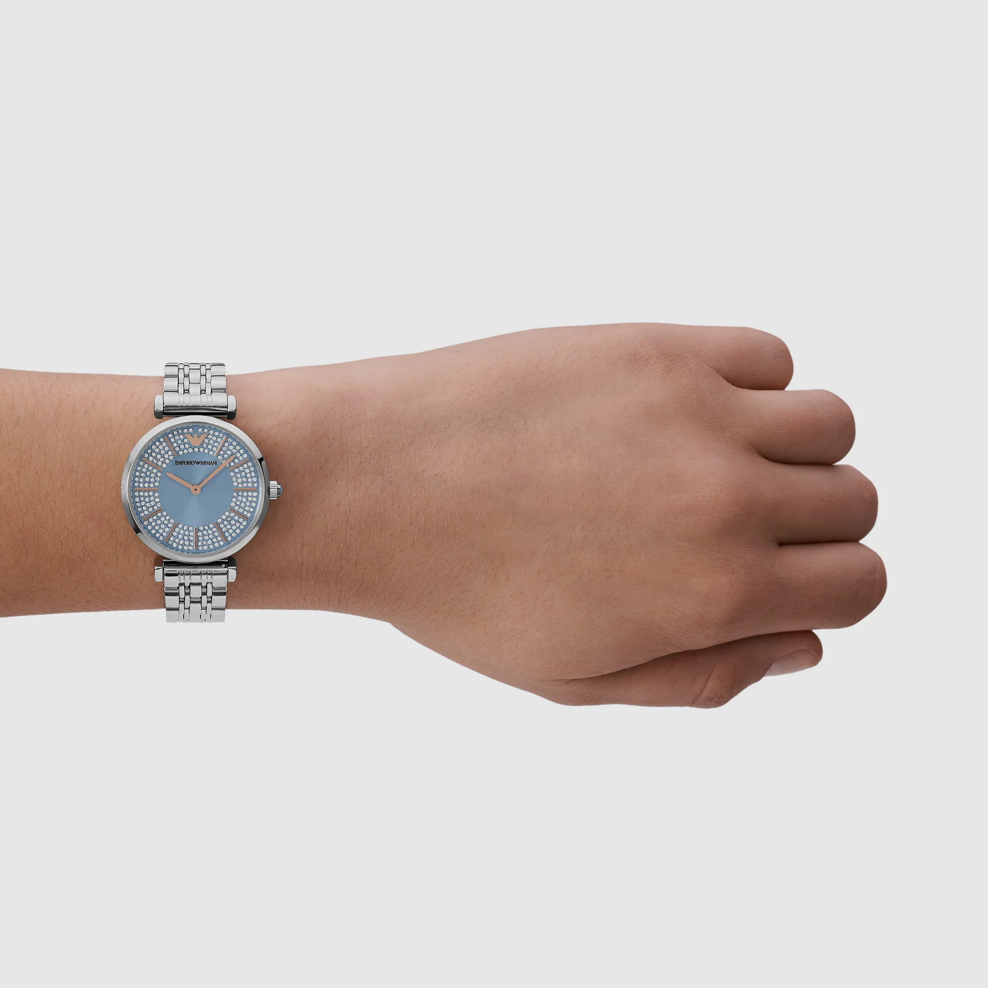 Gianni T-B Women Quartz Blue Dial Analog Stainless Steel Watch AR11594 - Image 4