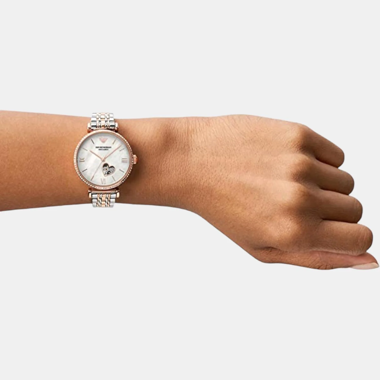 Gianni T-Bar Women Automatic White Dial Analog Stainless Steel Watch AR60049 - Image 2