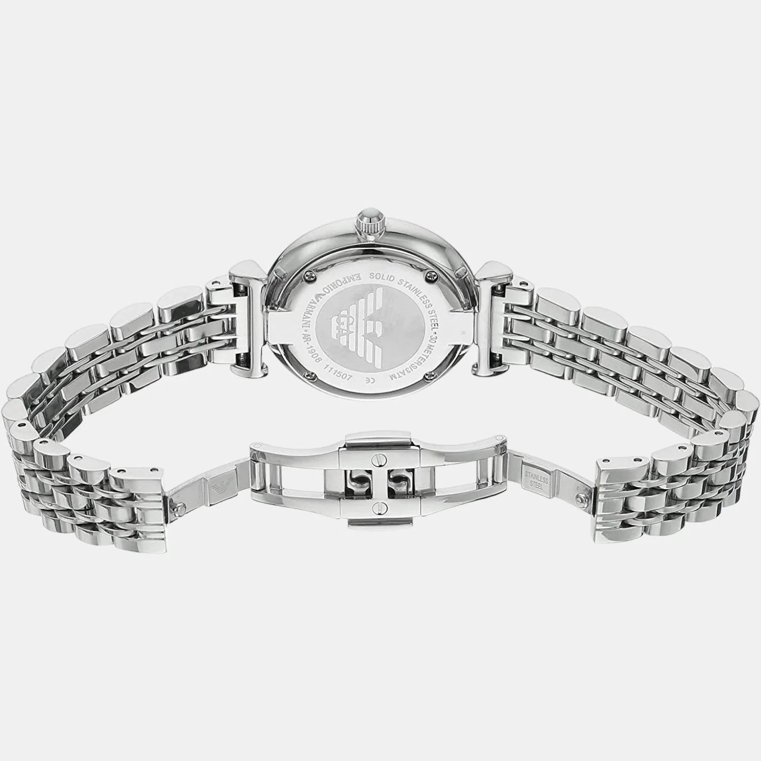 Gianni T-Bar Women Quartz Mother Of Pearl Dial Analog Stainless Steel Watch AR1908 - Image 3
