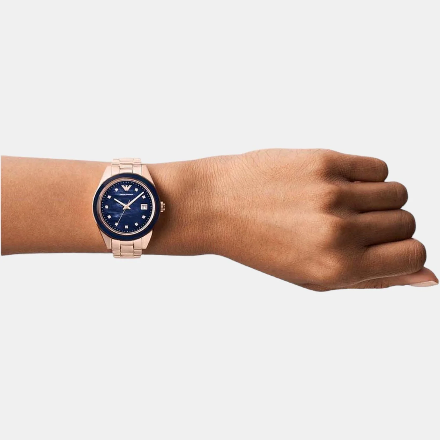 Leo Women Quartz Blue Dial Analog Stainless Steel Watch AR11449 - Image 6