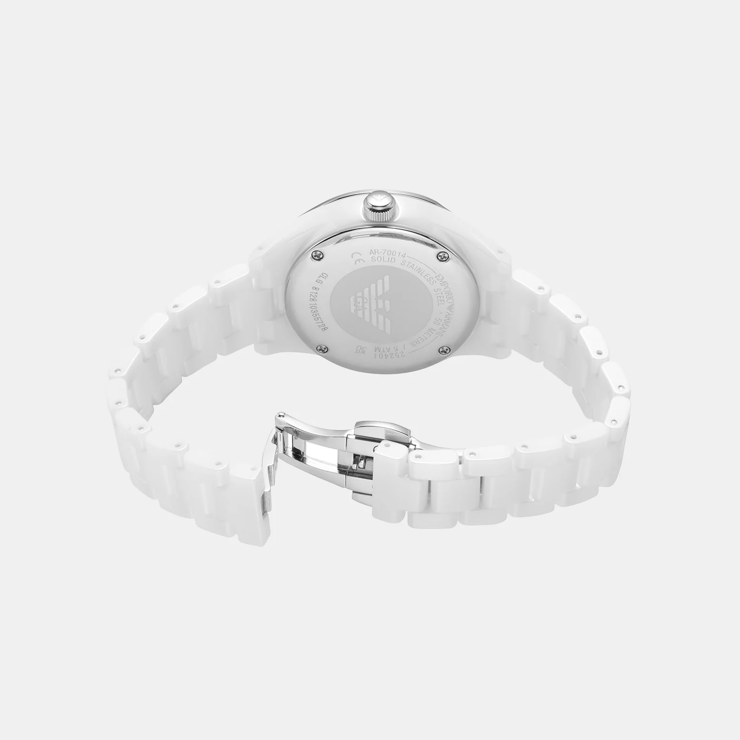 leo Women Quartz Silver Dial Analog Ceramic Watch AR70014 - Image 5