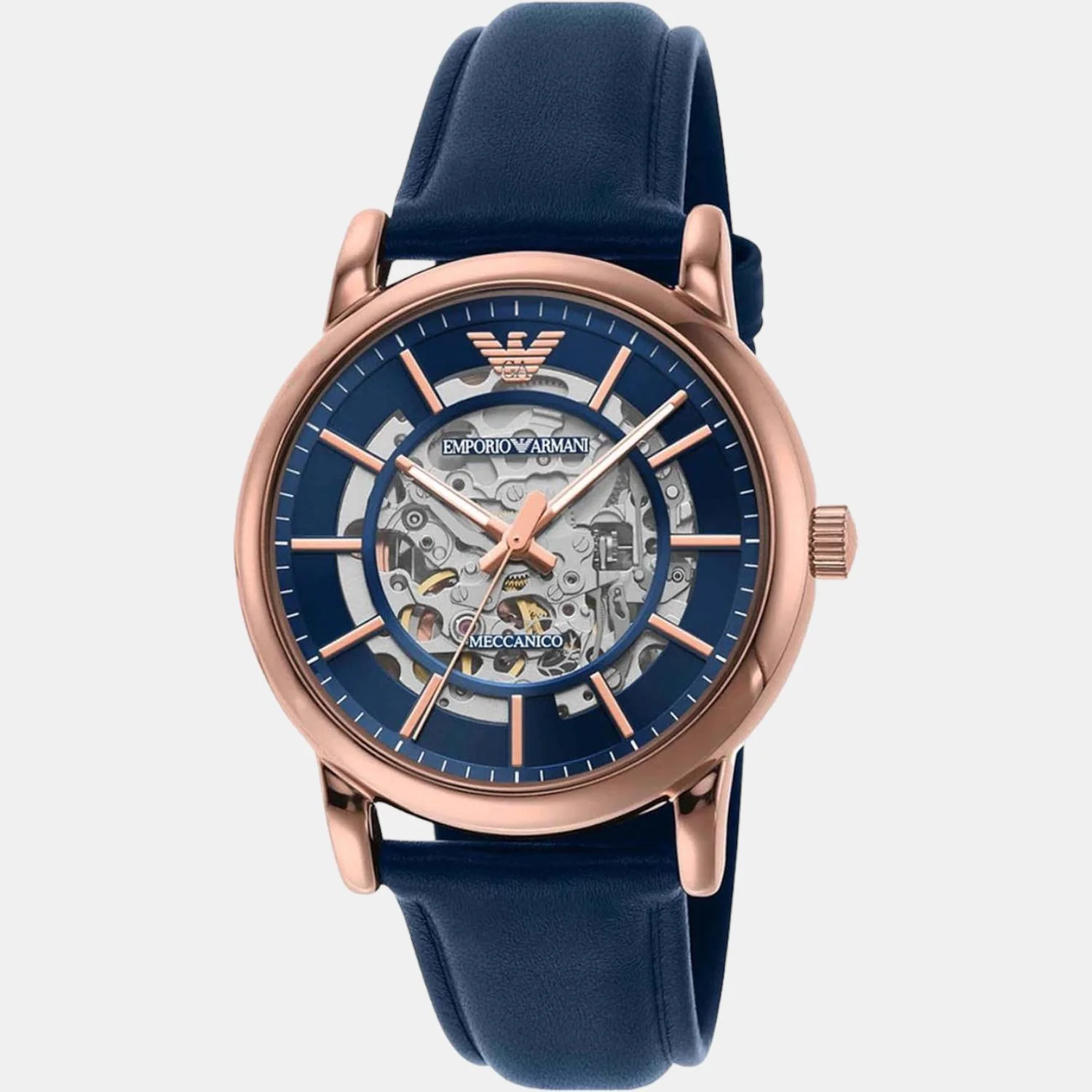 Luigi Meccanico Men Automatic Blue Dial Analog Leather Watch AR60050 - Image 3