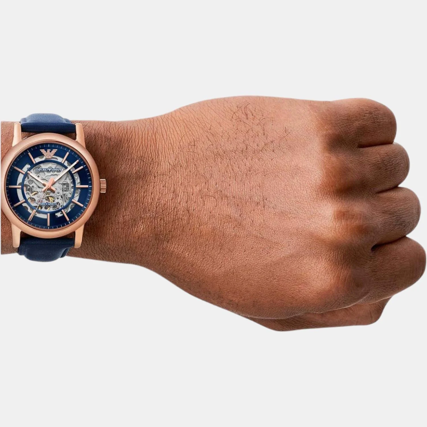 Luigi Meccanico Men Automatic Blue Dial Analog Leather Watch AR60050 - Image 8
