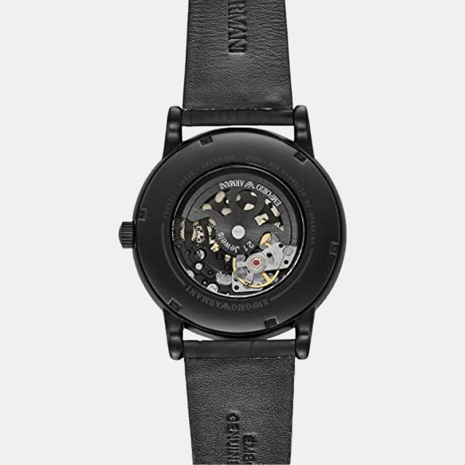 Luigi Men Automatic Black Dial Chronograph Leather Watch AR60008 - Image 3