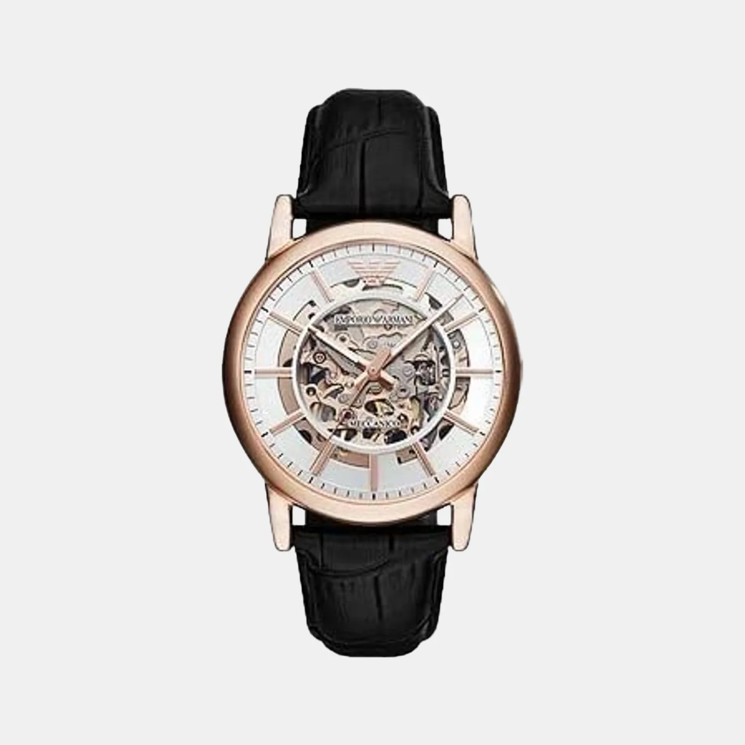 Luigi Men Automatic Silver Dial Analog Leather Watch AR60007