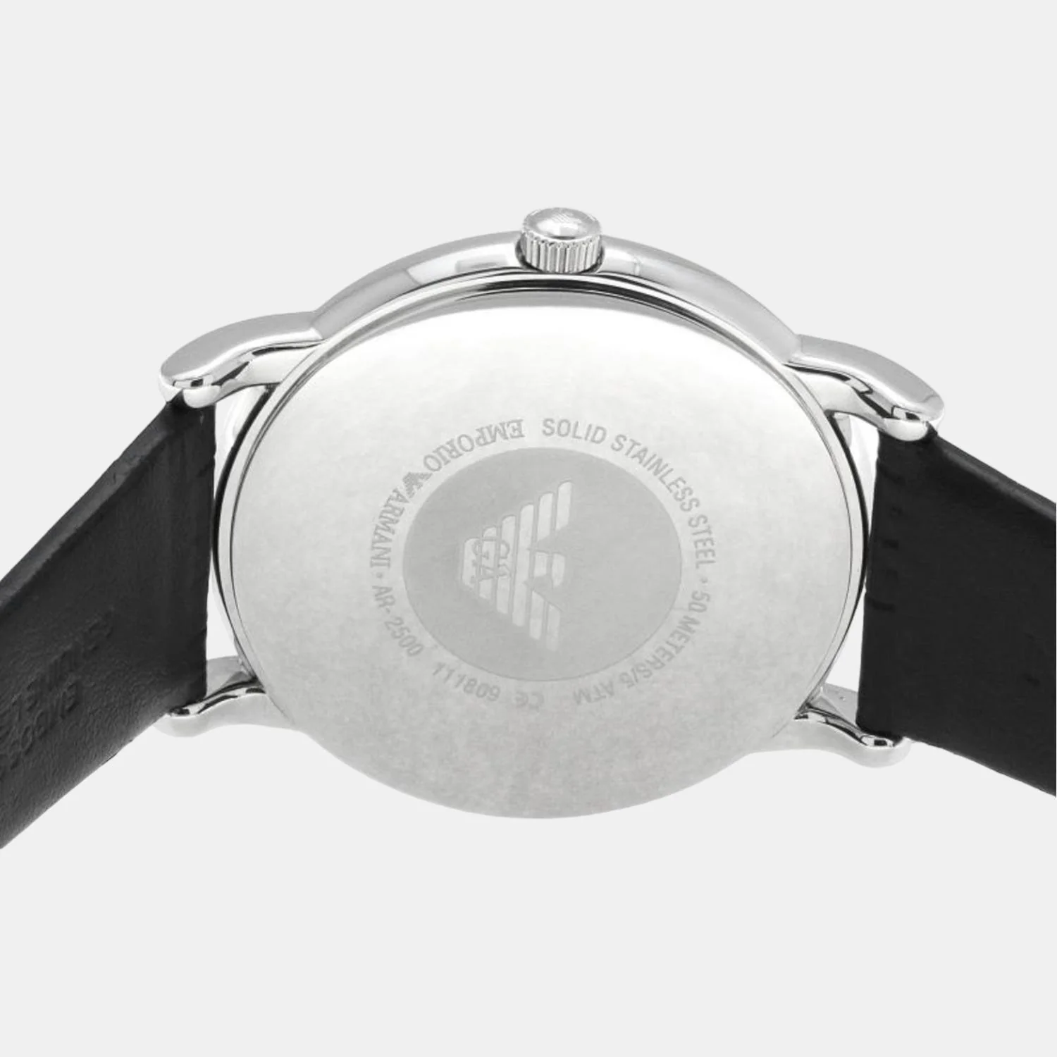 Luigi Men Quartz Black Dial Analog Leather Watch AR2500 - Image 3