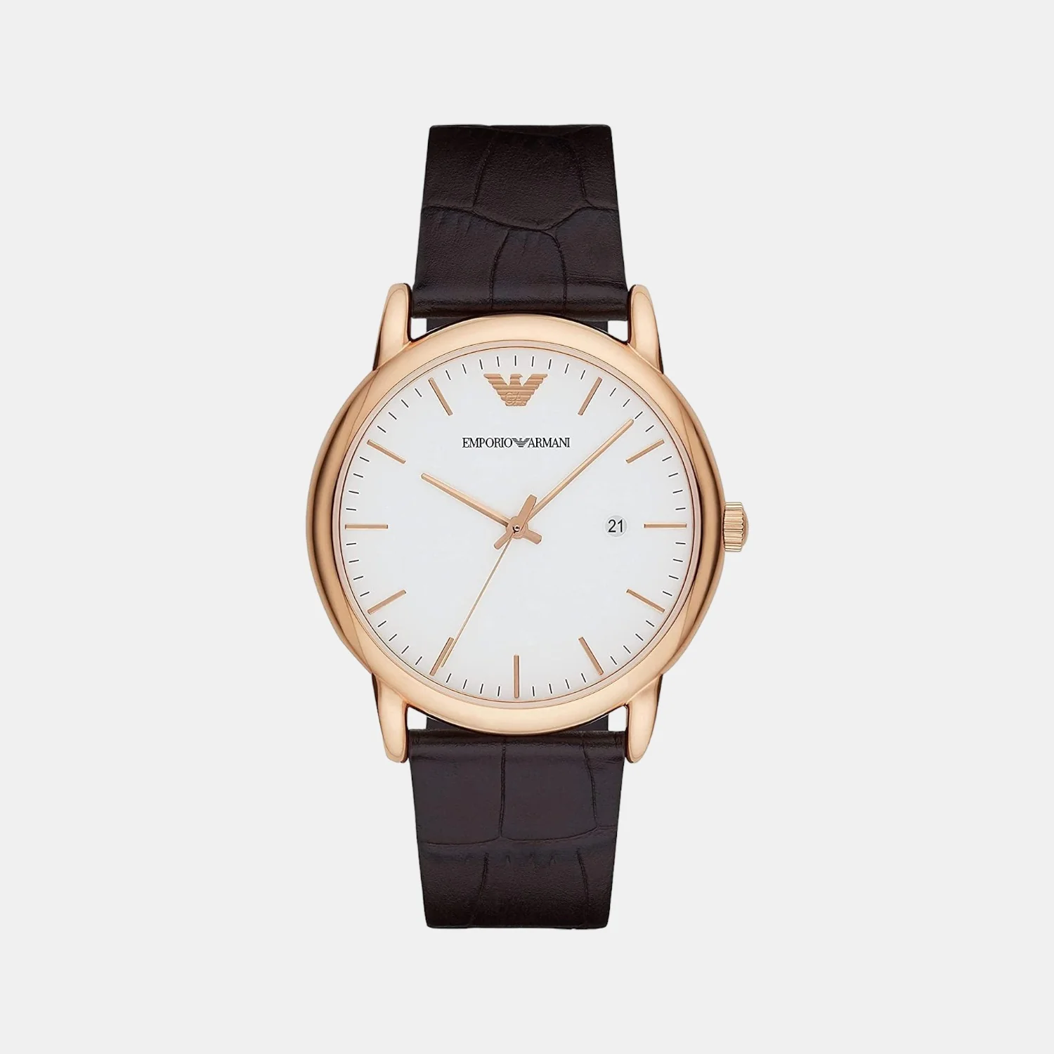 Luigi Men Quartz White Dial Analog Leather Watch AR2502