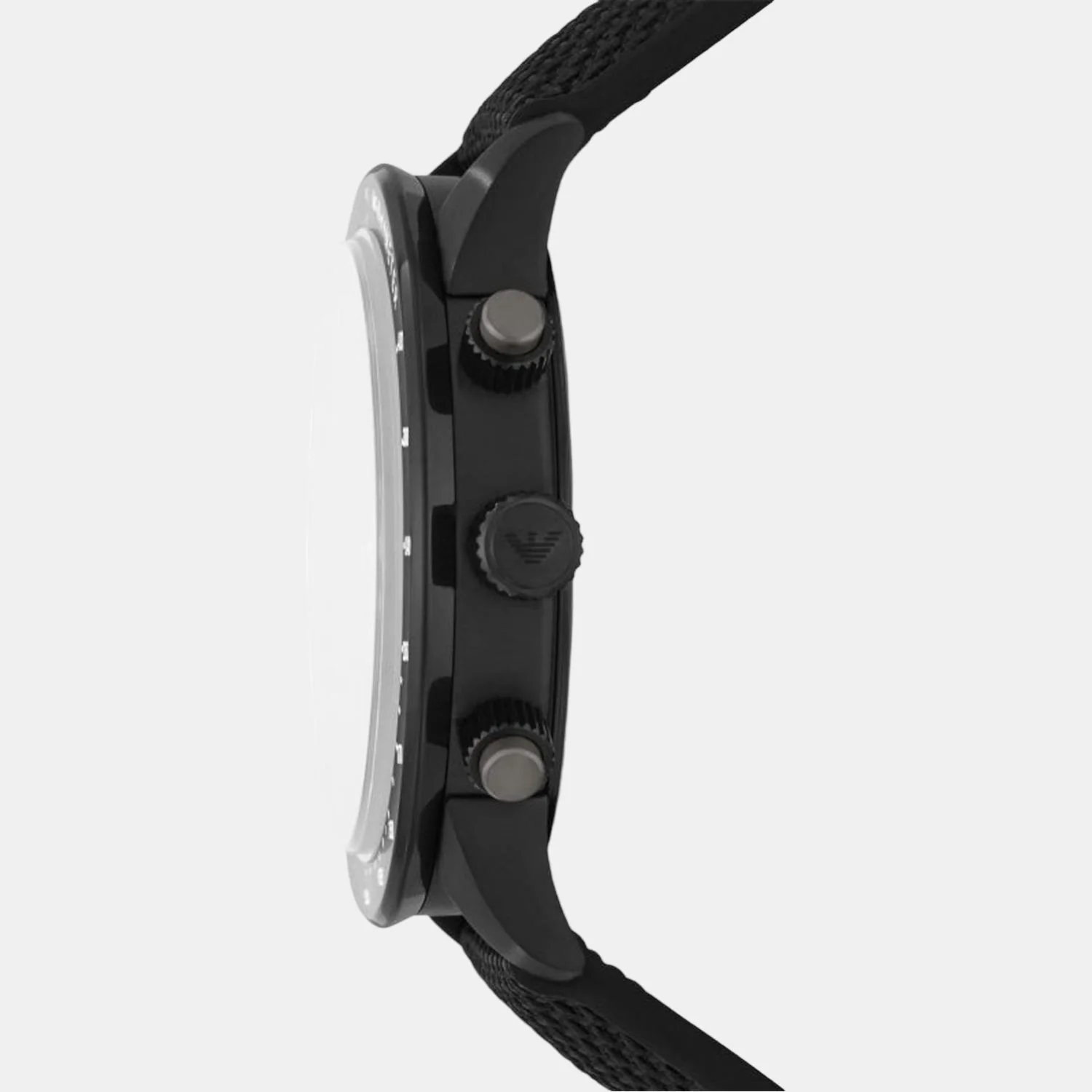 Mario Men Quartz Black Dial Chronograph Fabric Watch AR11453 - Image 3