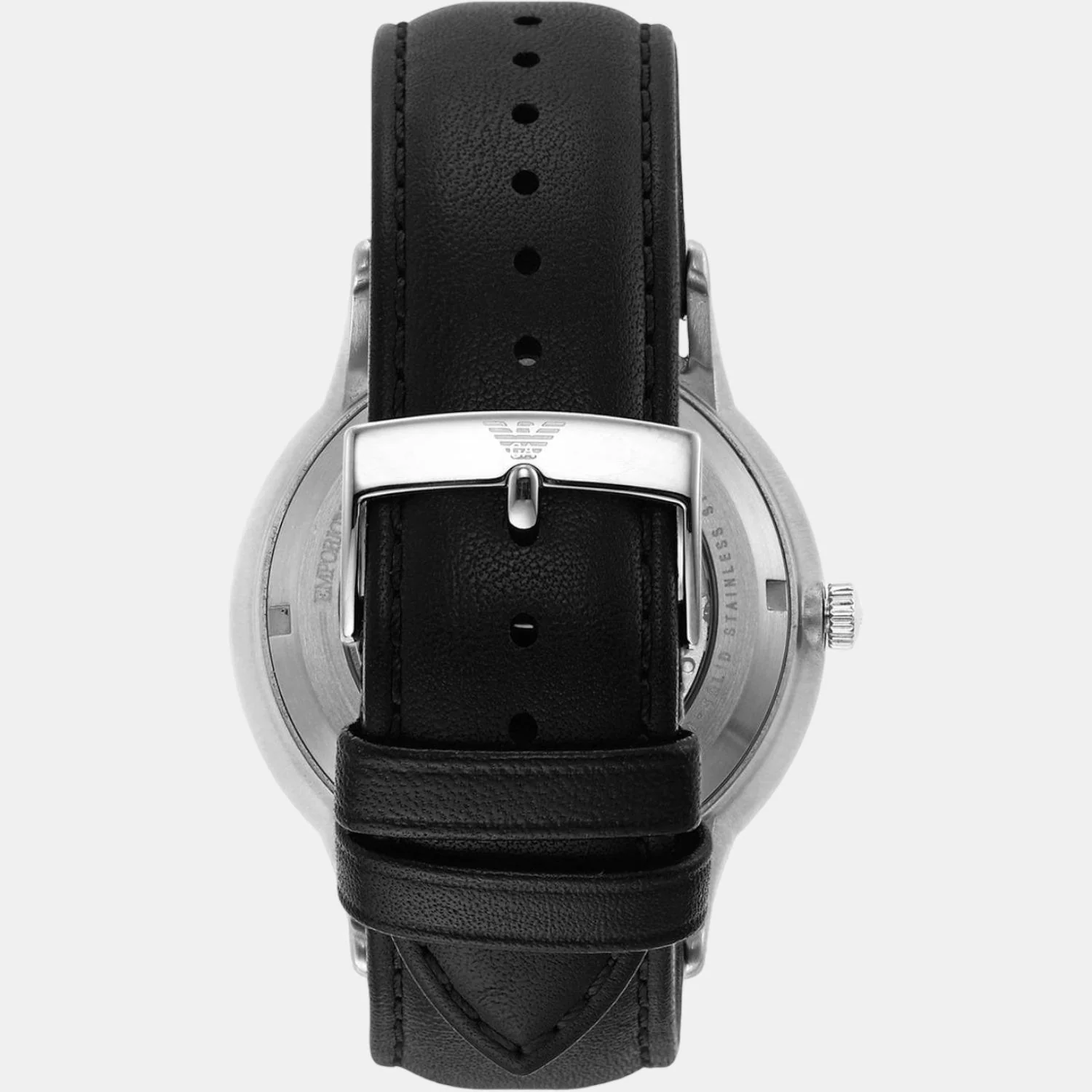 Men Automatic Black Dial Analog Leather Watch AR60038 - Image 2