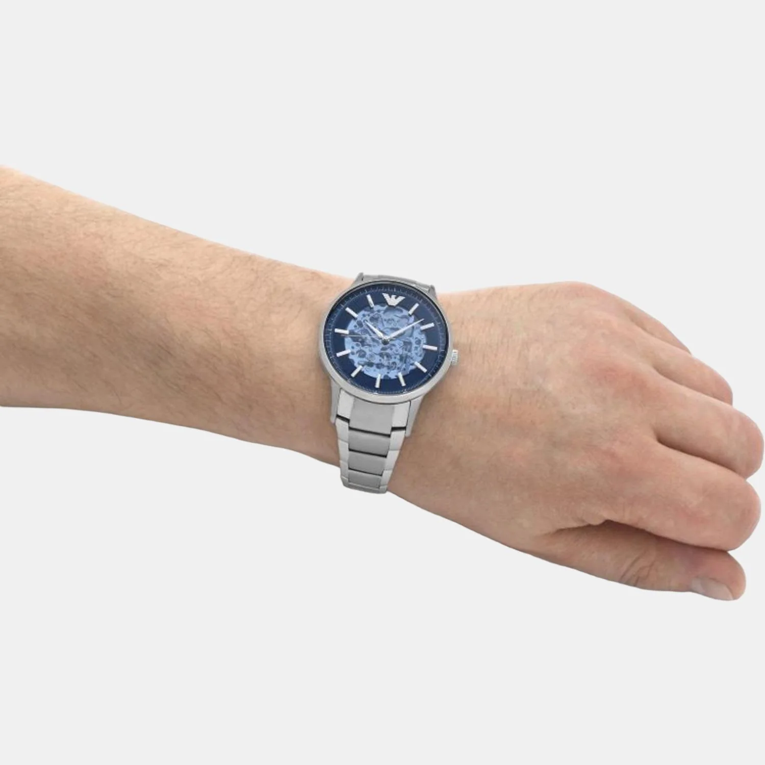 Men Automatic Blue Dial Analog Stainless Steel Watch AR60037 - Image 7