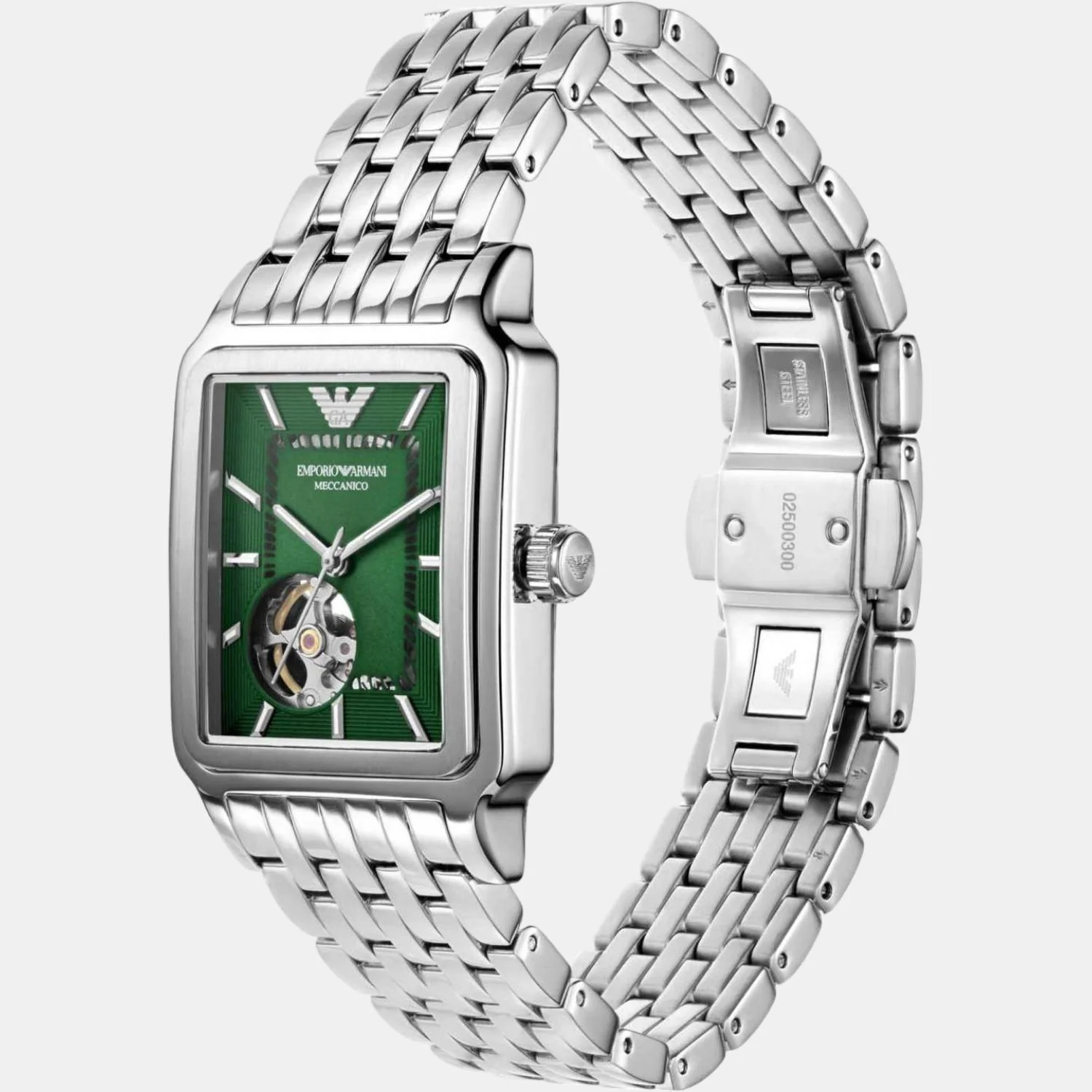 Men Automatic Green Dial Analog Stainless Steel Watch AR60067 - Image 5