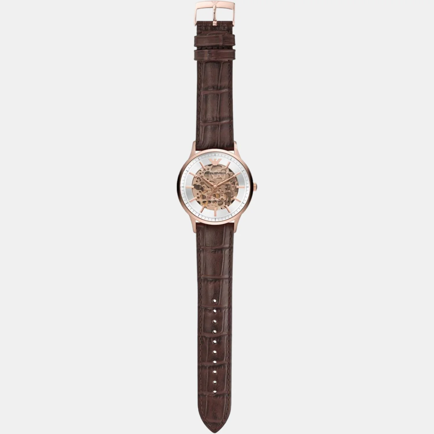 Men Automatic Silver Dial Analog Leather Watch AR60039 - Image 6