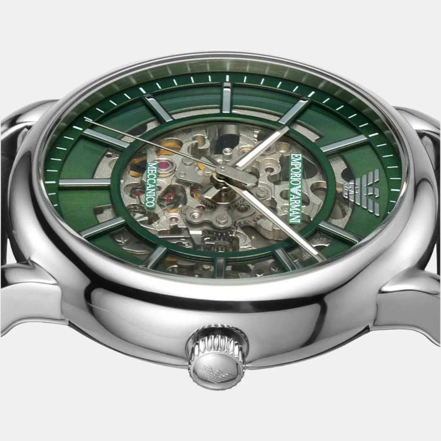 Men Automatic Silver Dial Analog Leather Watch AR60068 - Image 7