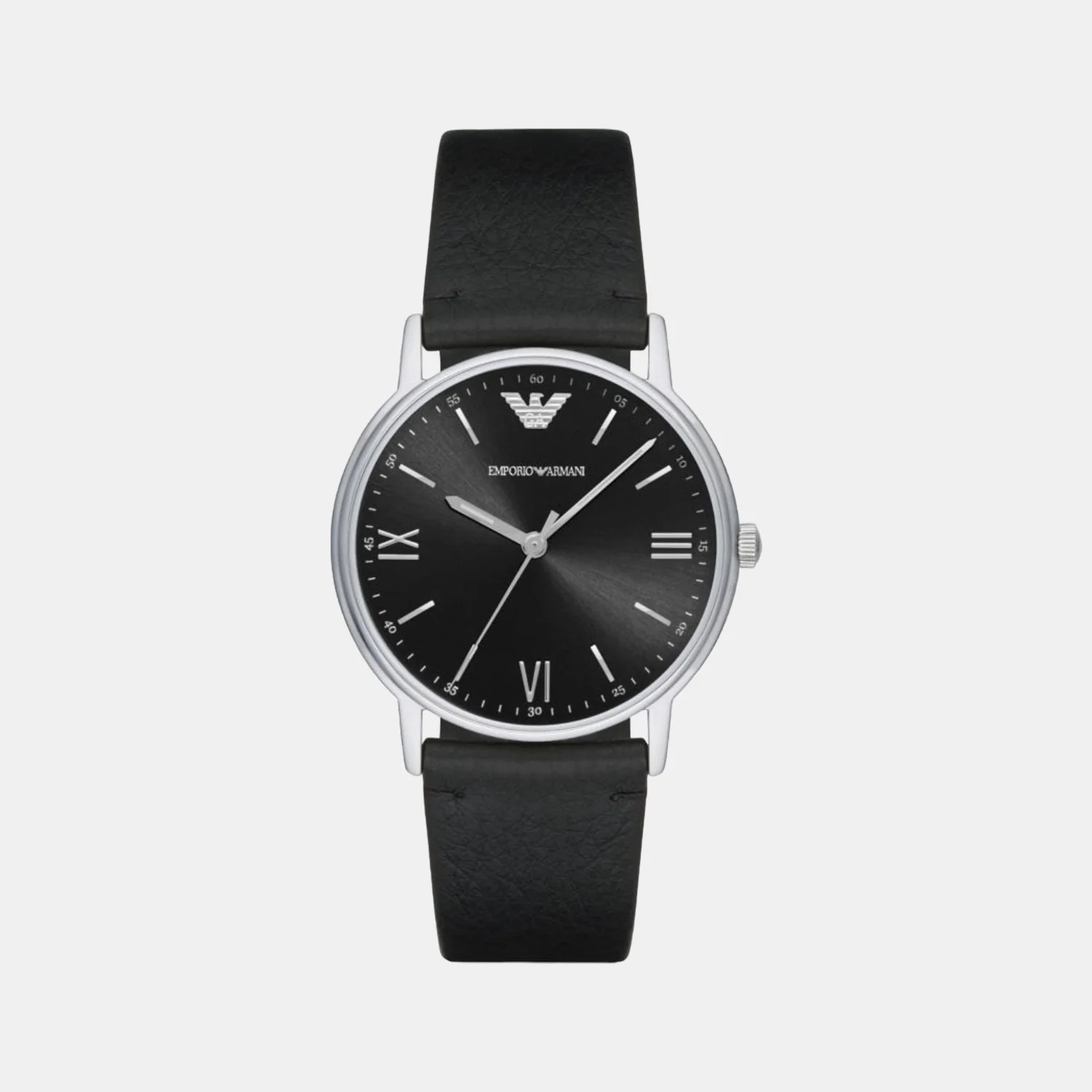 Men Quartz Black Dial Analog Leather Watch AR11013