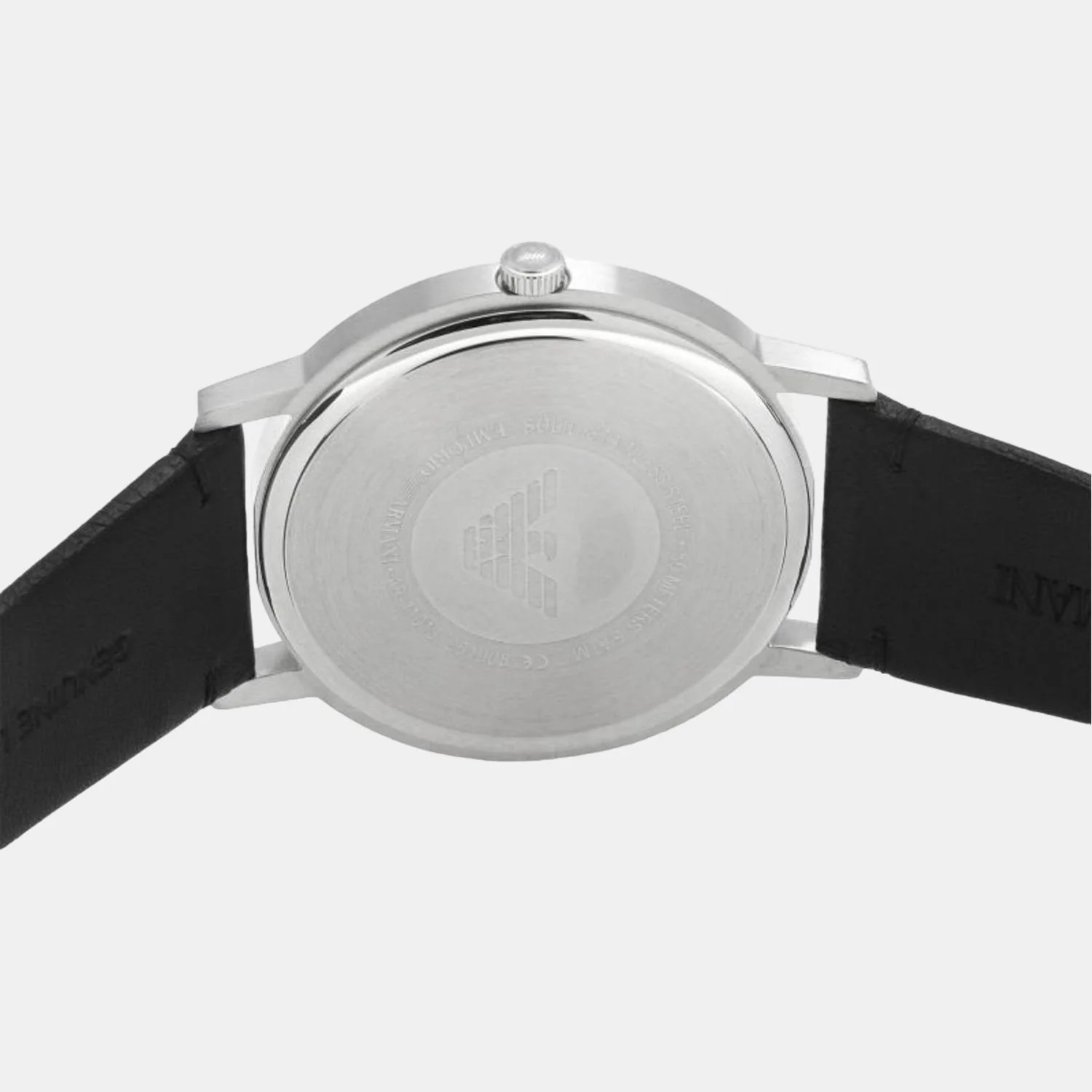 Men Quartz Black Dial Analog Leather Watch AR11013 - Image 6