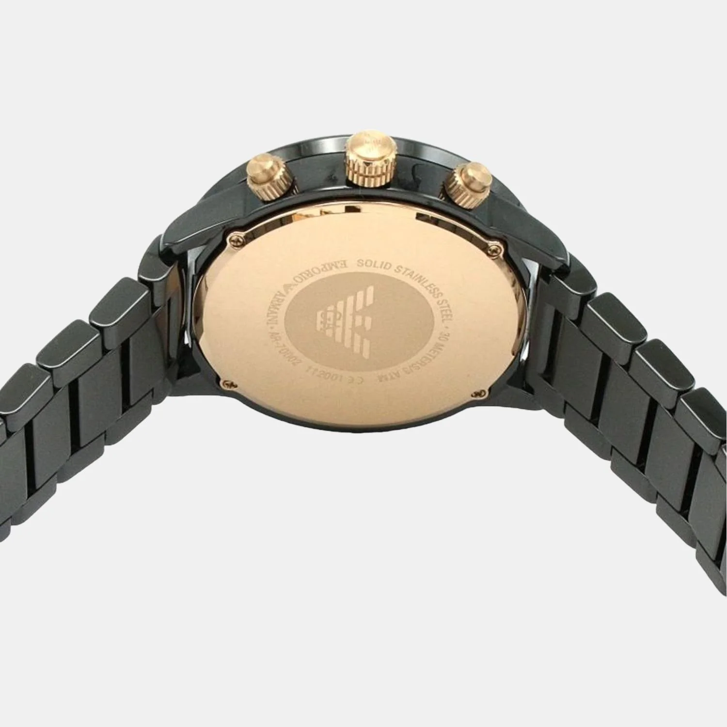 Men Quartz Black Dial Chronograph Ceramic Watch AR70002 - Image 5
