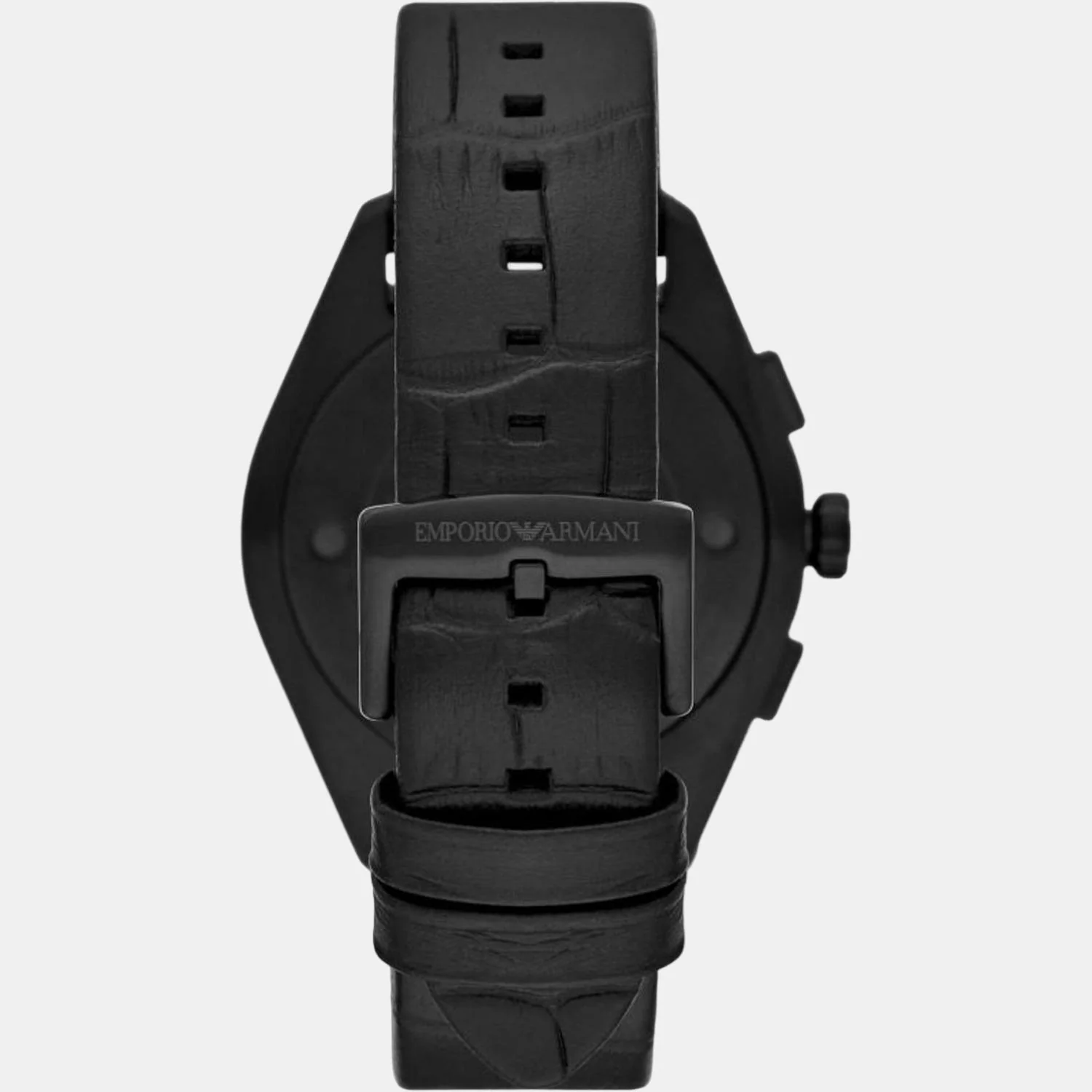 Men Quartz Black Dial Chronograph Leather Watch AR11483 - Image 2