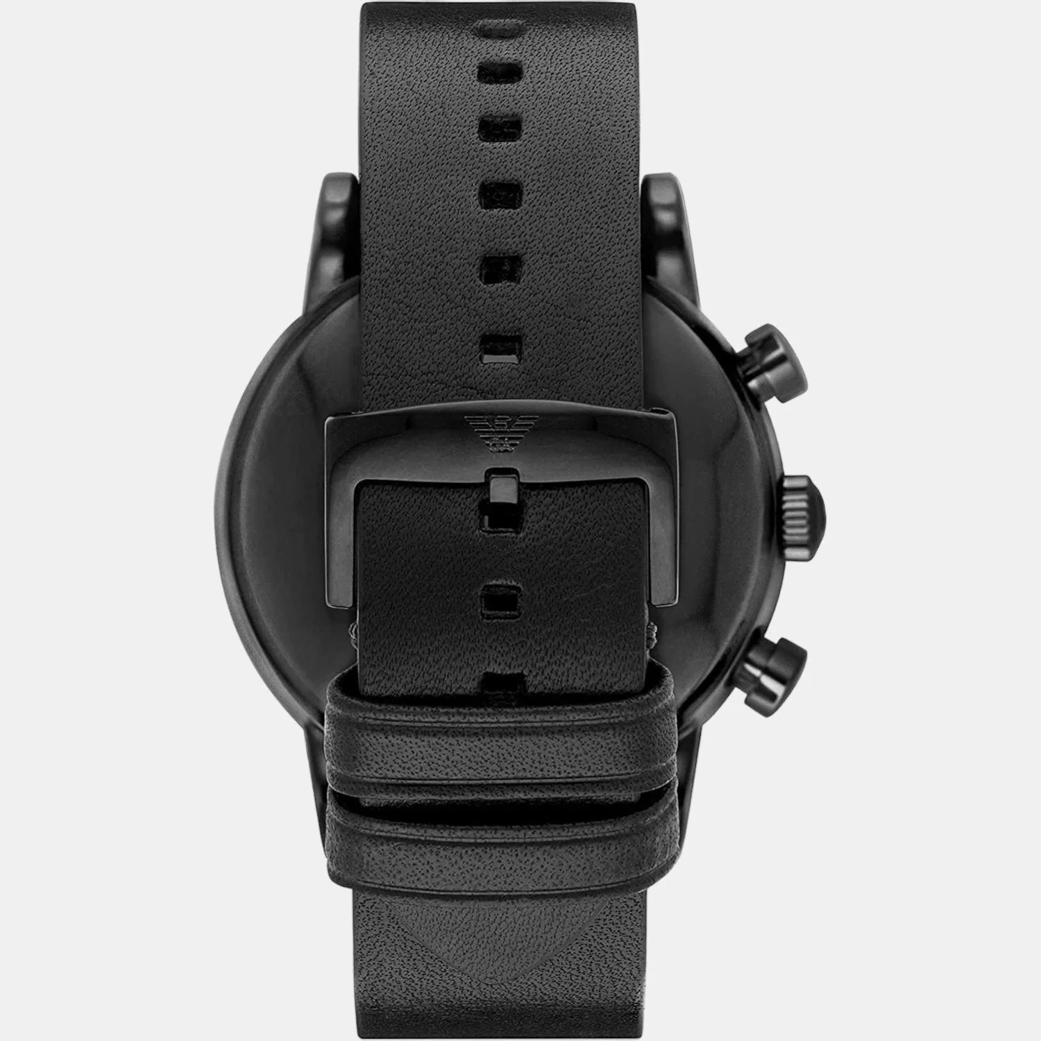 Men Quartz Black Dial Chronograph Leather Watch AR1918 - Image 3