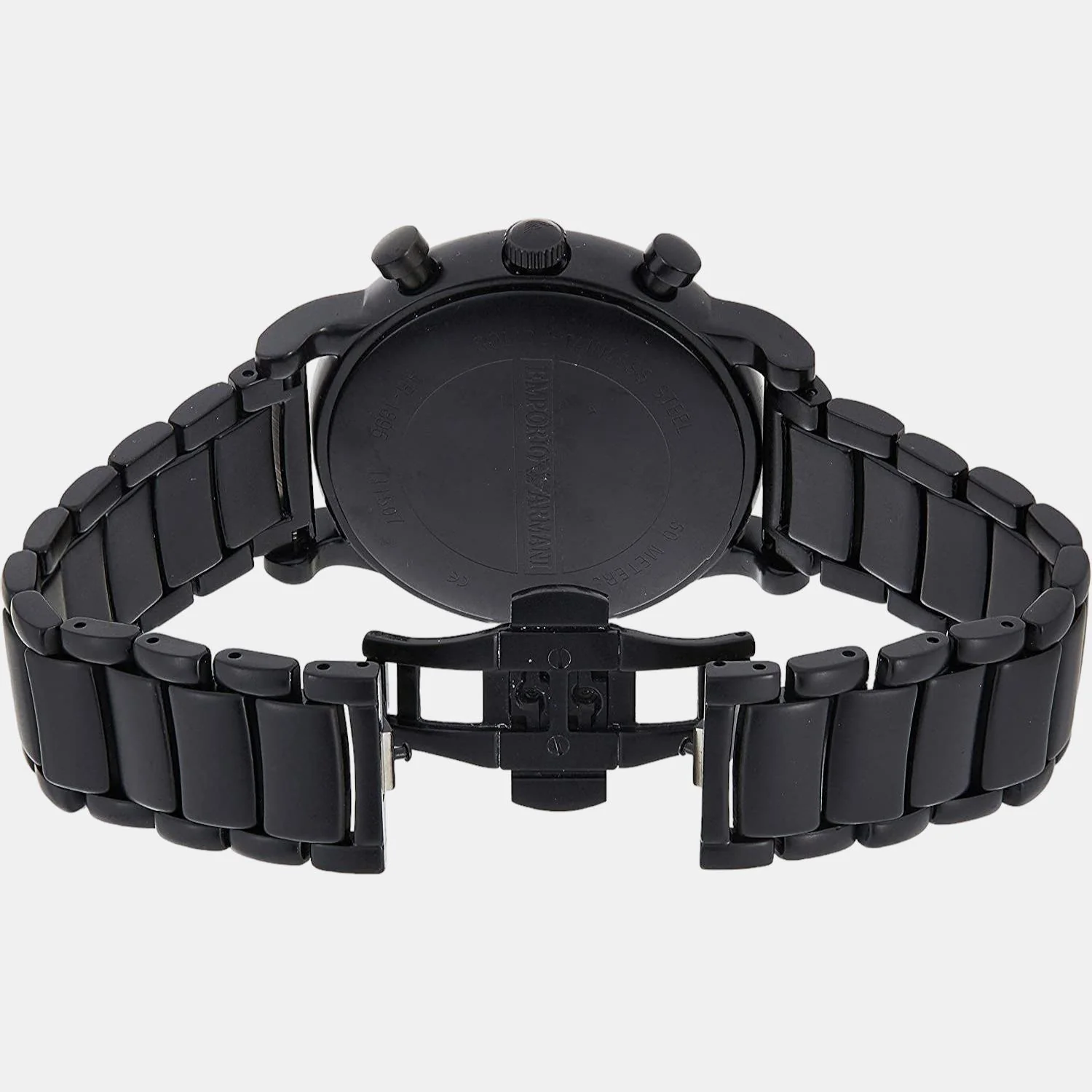 Men Quartz Black Dial Chronograph Stainless Steel Watch AR1895 - Image 2