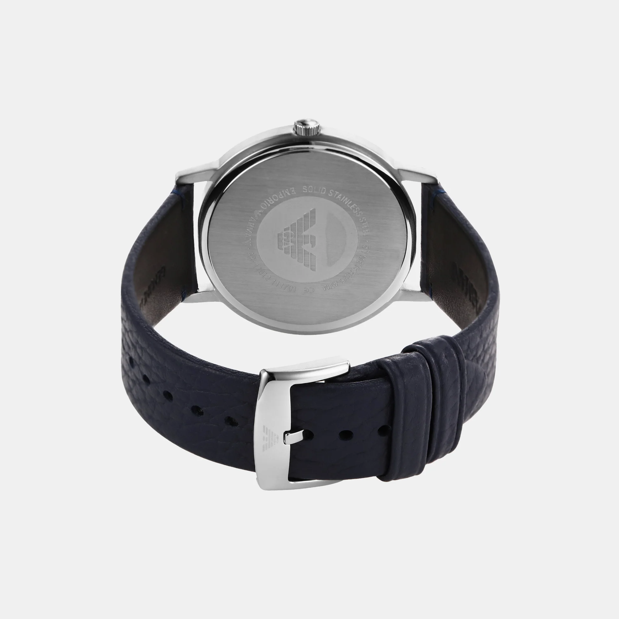 Men Quartz Blue Dial Analog Leather Watch AR11012 - Image 7