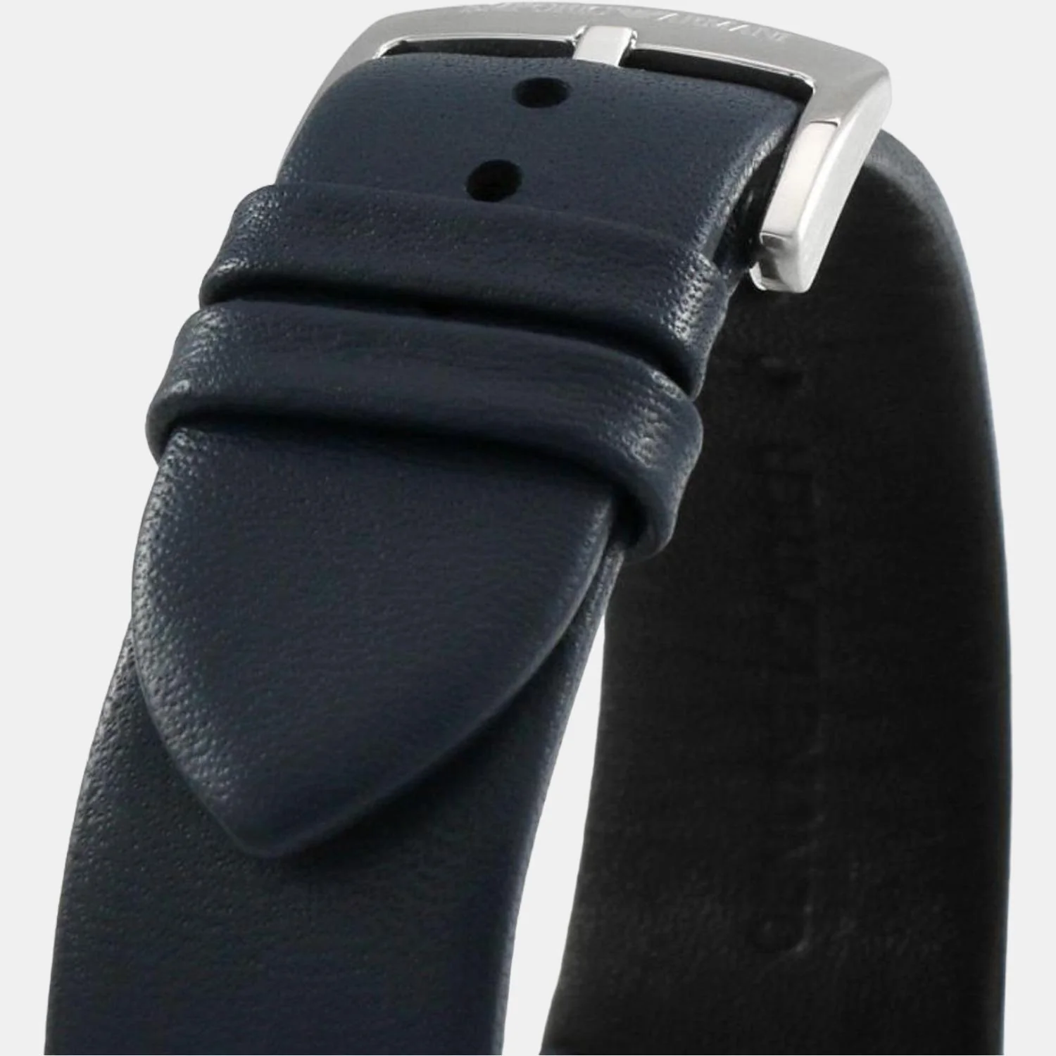 Men Quartz Blue Dial Analog Leather Watch AR80032 - Image 2
