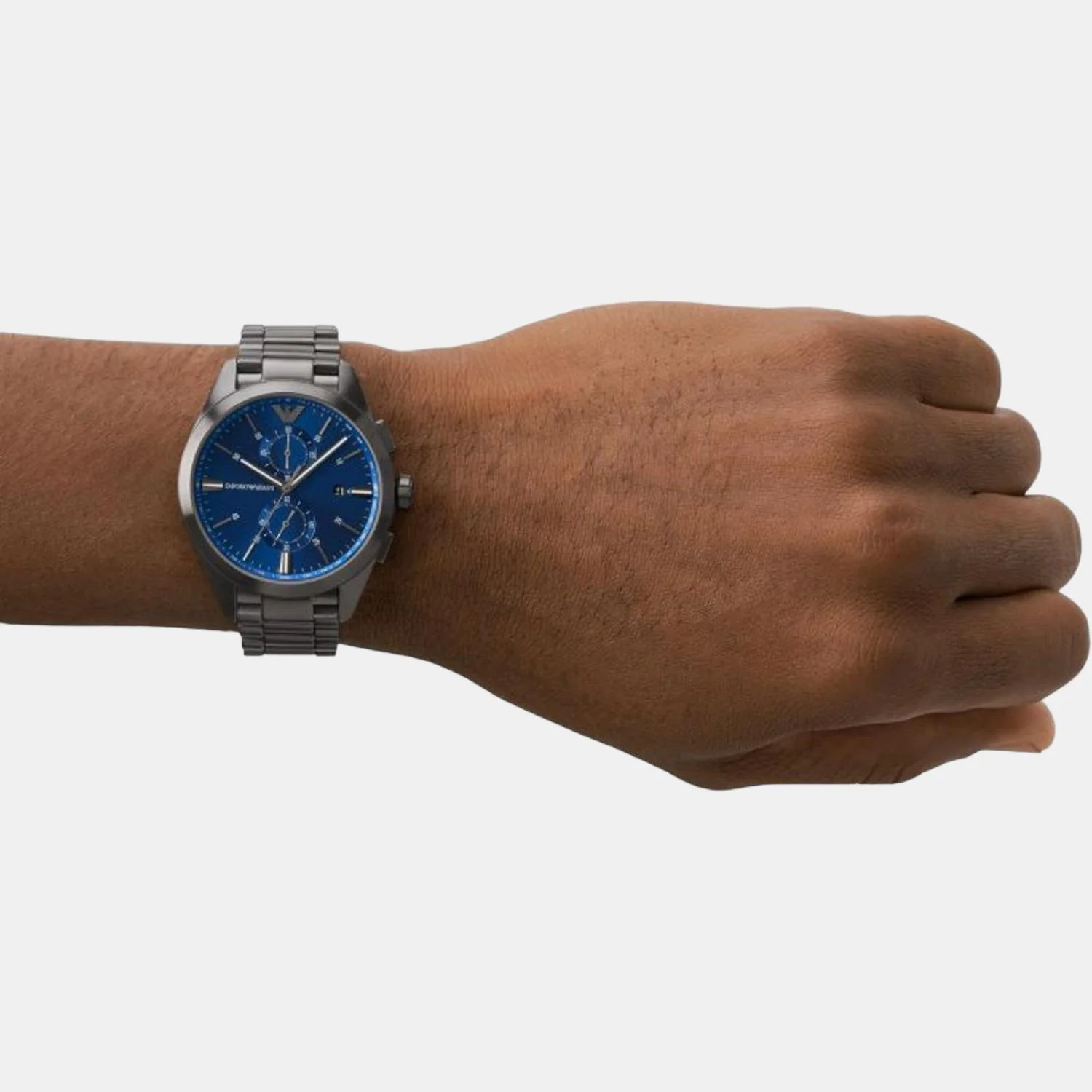 Men Quartz Blue Dial Chronograph Stainless Steel Watch AR11481 - Image 4
