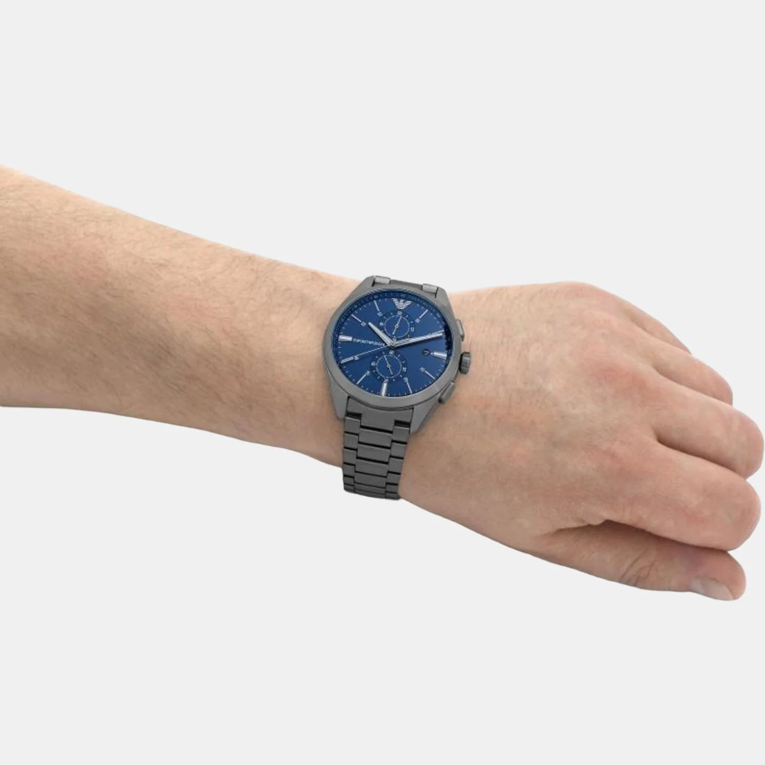 Men Quartz Blue Dial Chronograph Stainless Steel Watch AR11481 - Image 5
