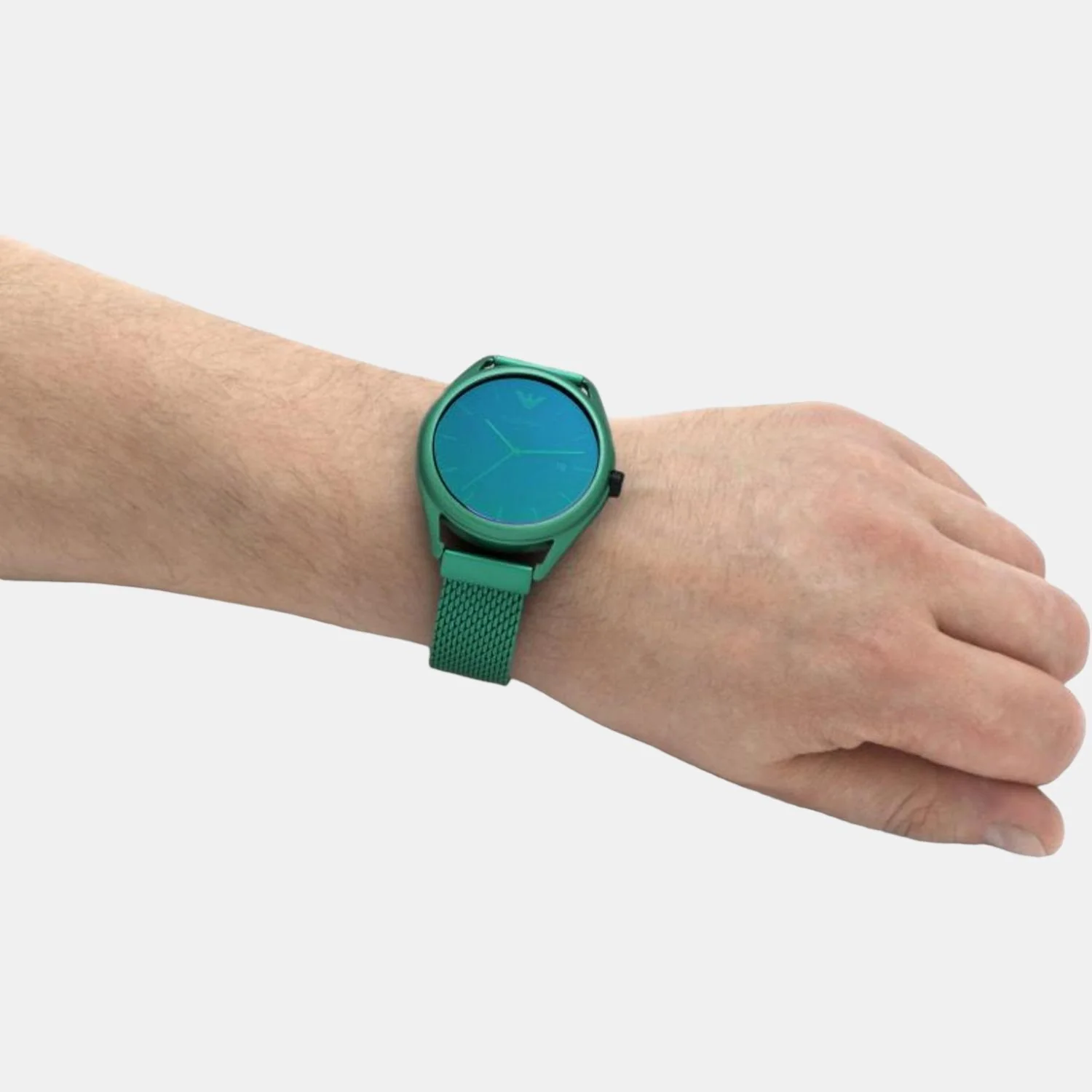 Men Quartz Green Dial Analog Stainless Steel Watch AR11326 - Image 4