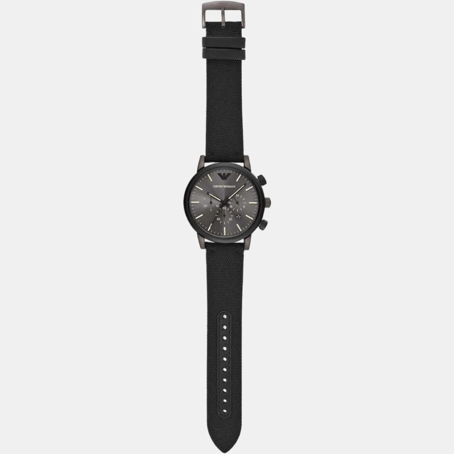 Men Quartz Grey Dial Chronograph Fabric Watch AR11409 - Image 3