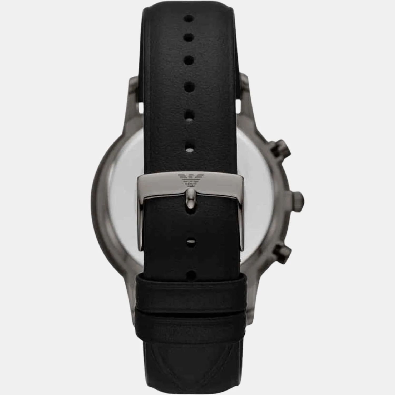 Men Quartz Silver Dial Chronograph Leather Watch AR11473 - Image 4