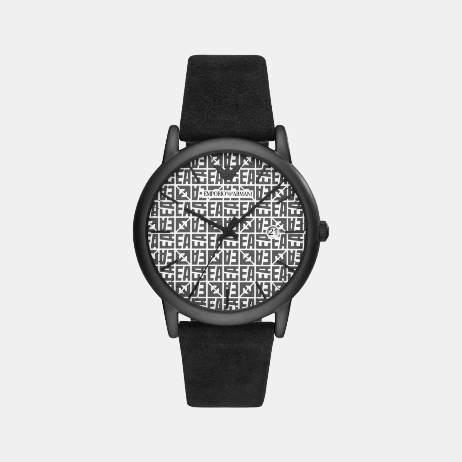Men Quartz Two Tone Dial Analog Leather Watch AR11274