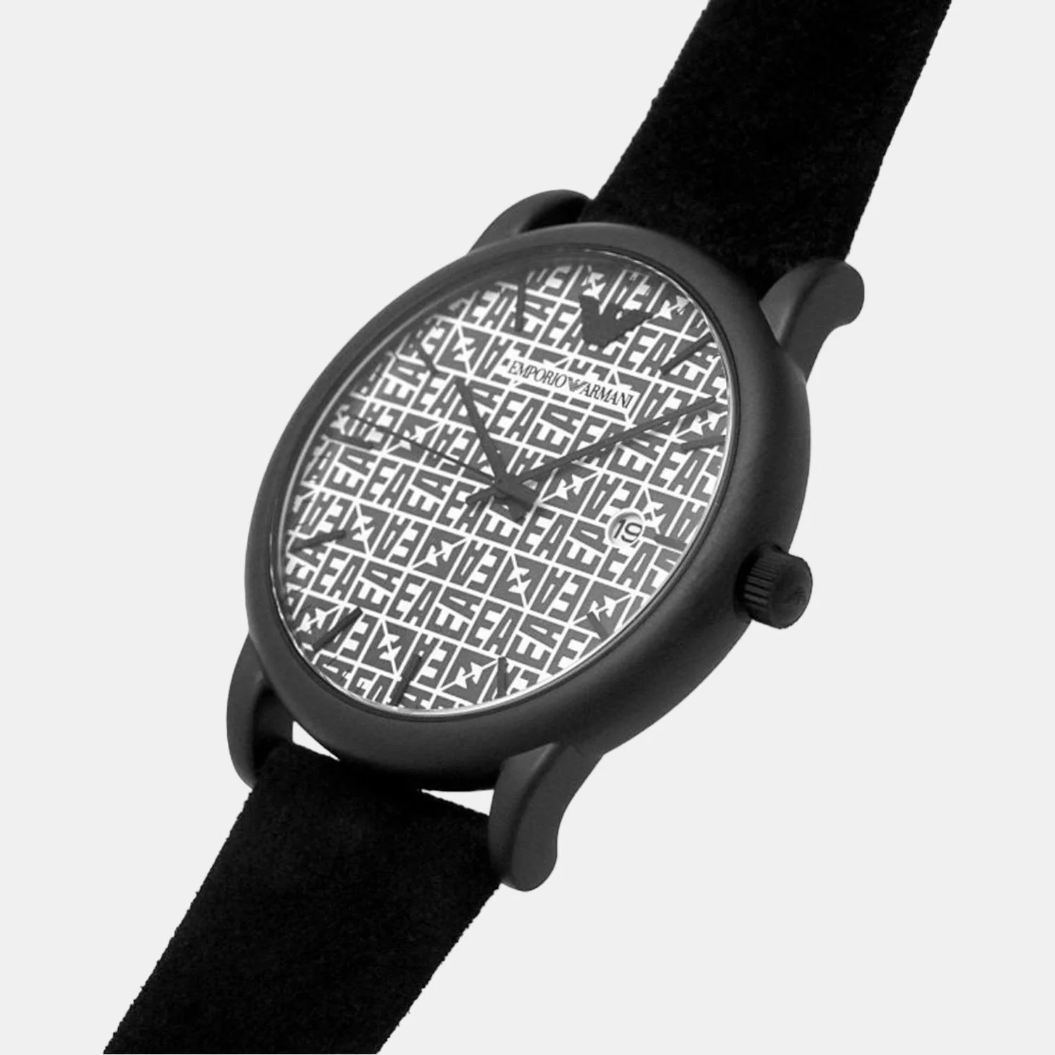 Men Quartz Two Tone Dial Analog Leather Watch AR11274 - Image 6