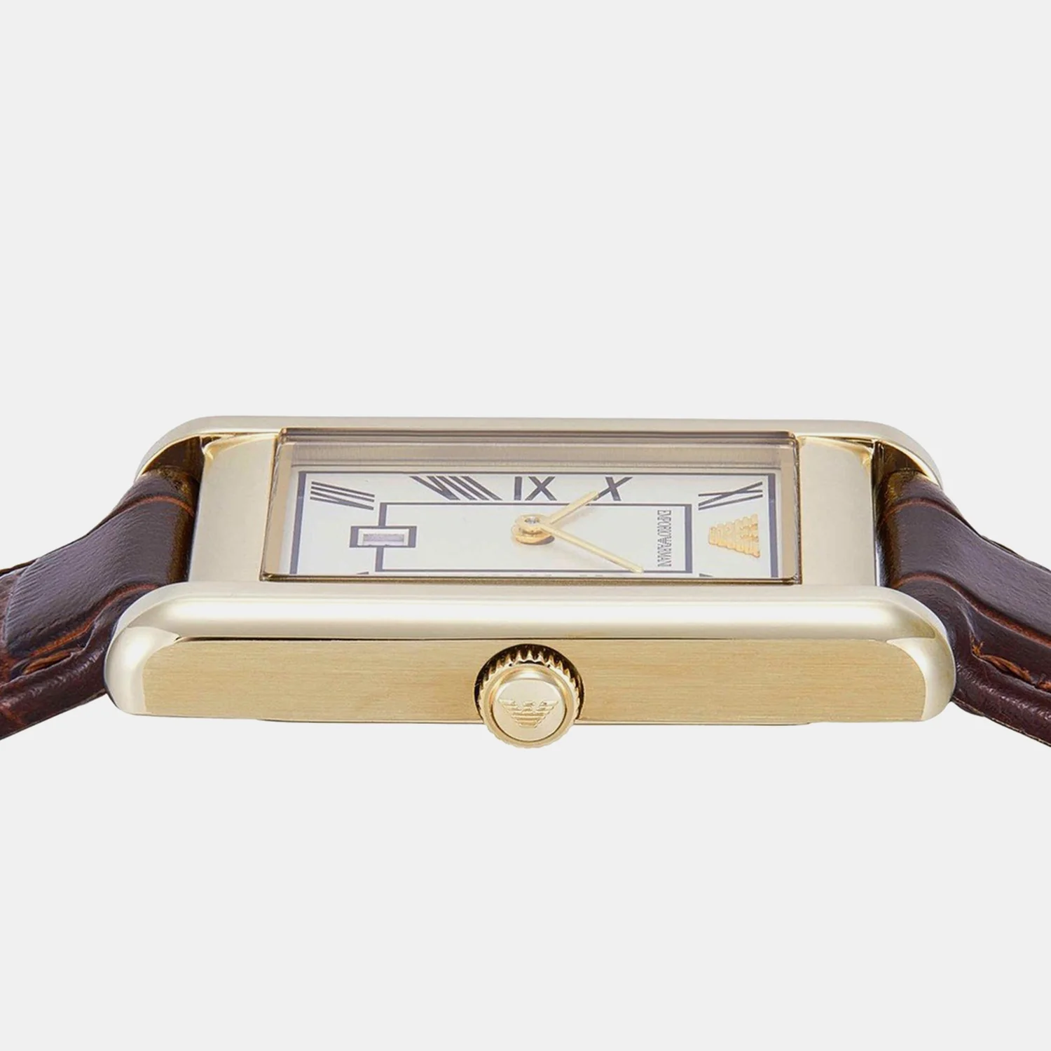 Men Quartz White Dial Analog Leather Watch AR11665 - Image 2