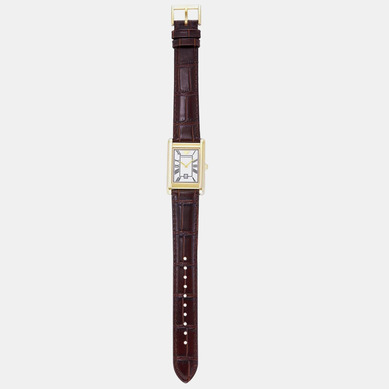 Men Quartz White Dial Analog Leather Watch AR11665 - Image 3