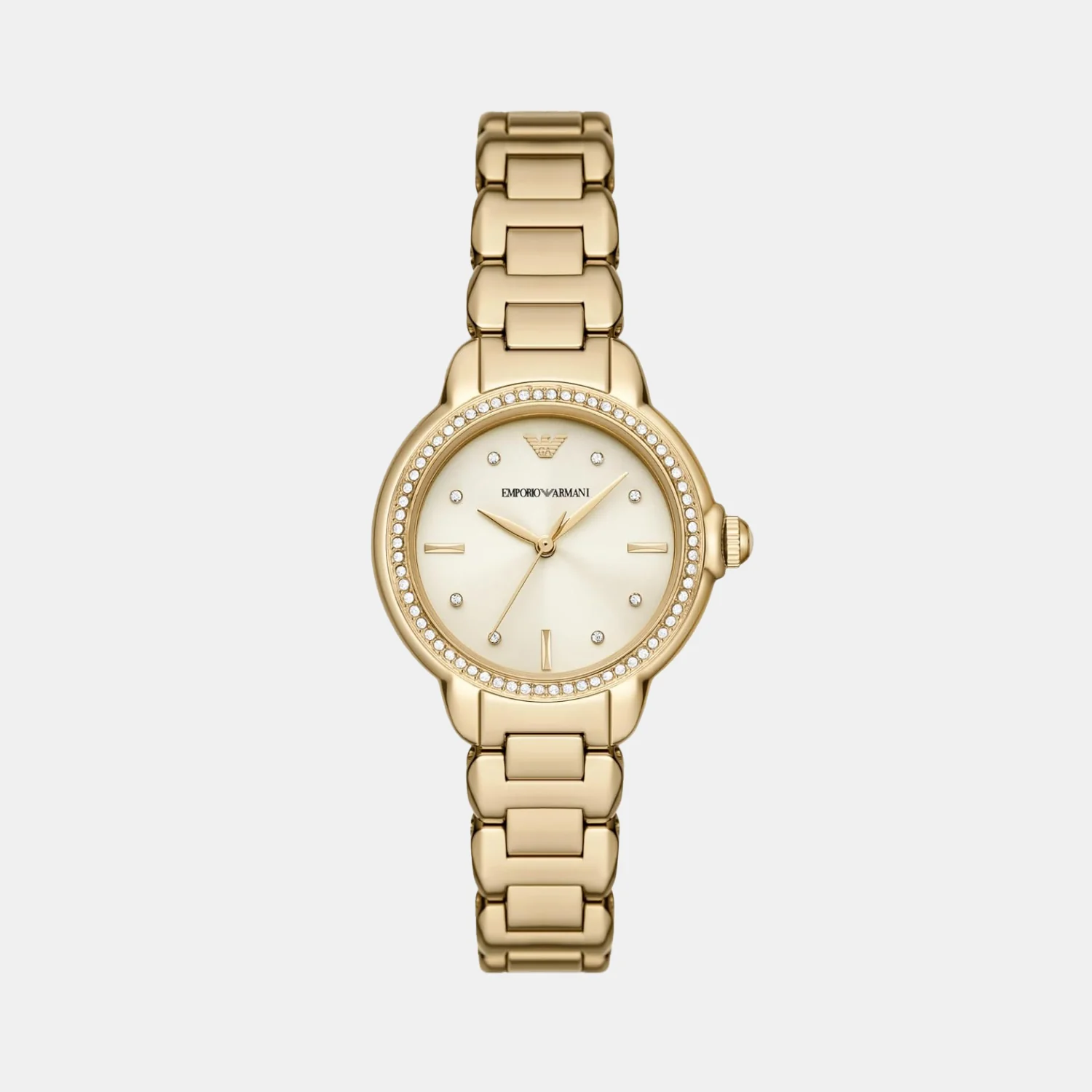 Mia Women Quartz Cream Dial Analog Stainless Steel Watch AR11609