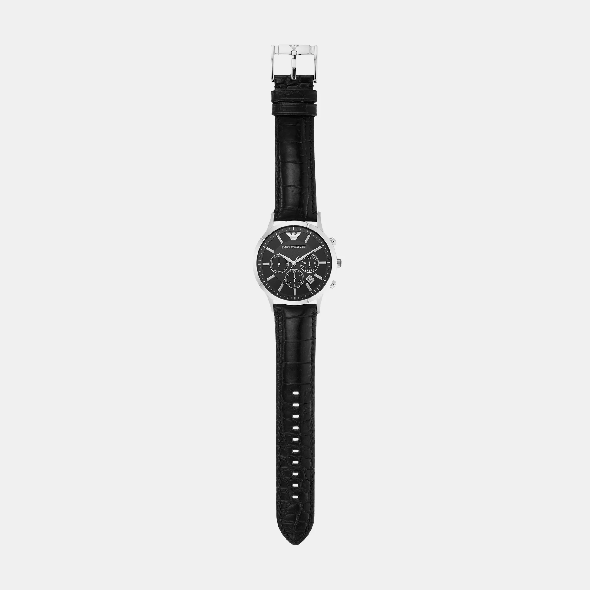 Renato Men Quartz Black Dial Chronograph Leather Watch AR2447 - Image 7