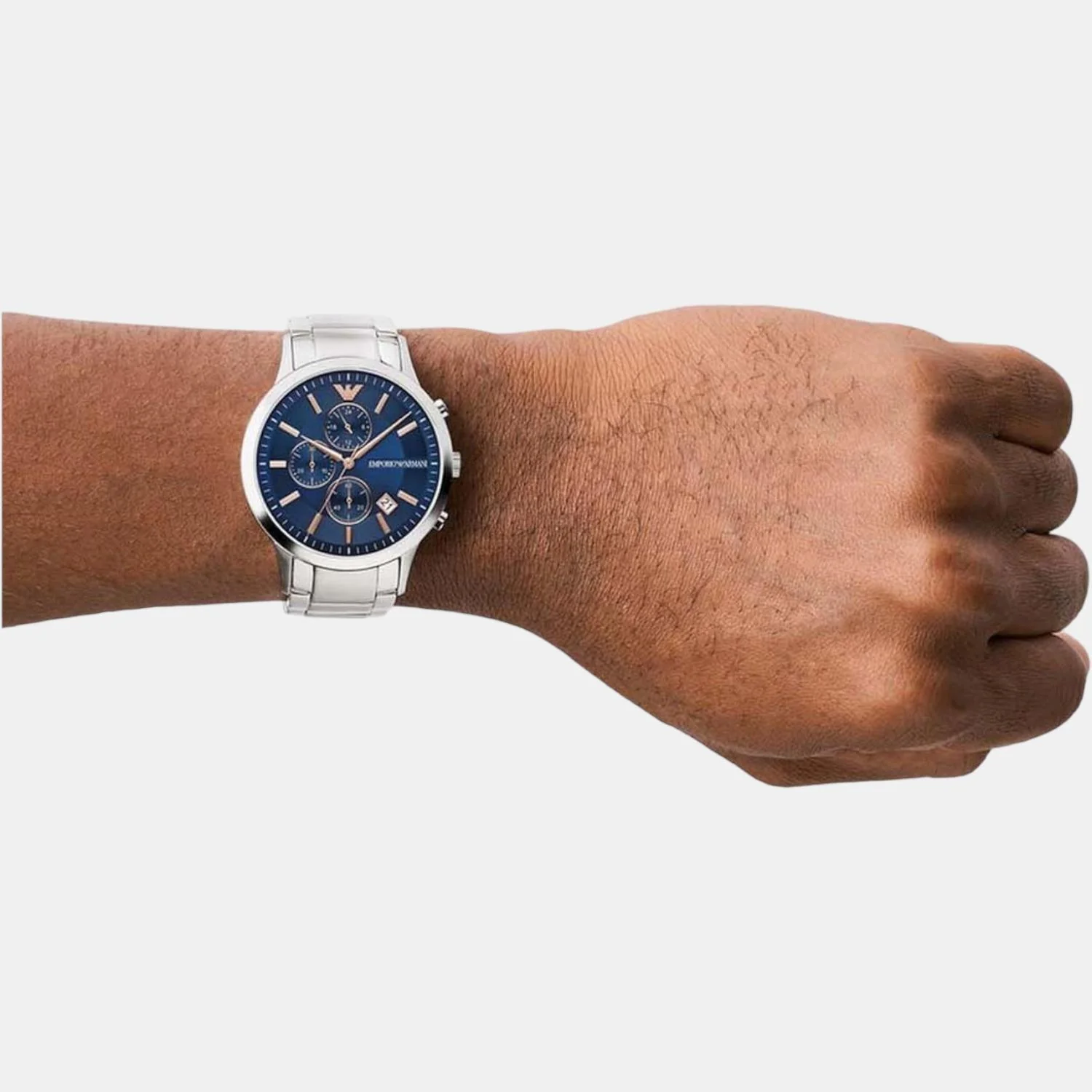 Renato Men Quartz Blue Dial Chronograph Stainless Steel Watch AR11458 - Image 6