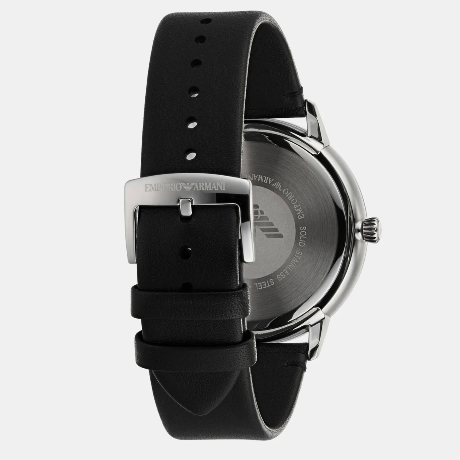 Ruggero Men Quartz Black Dial Analog Leather Watch AR11193 - Image 6