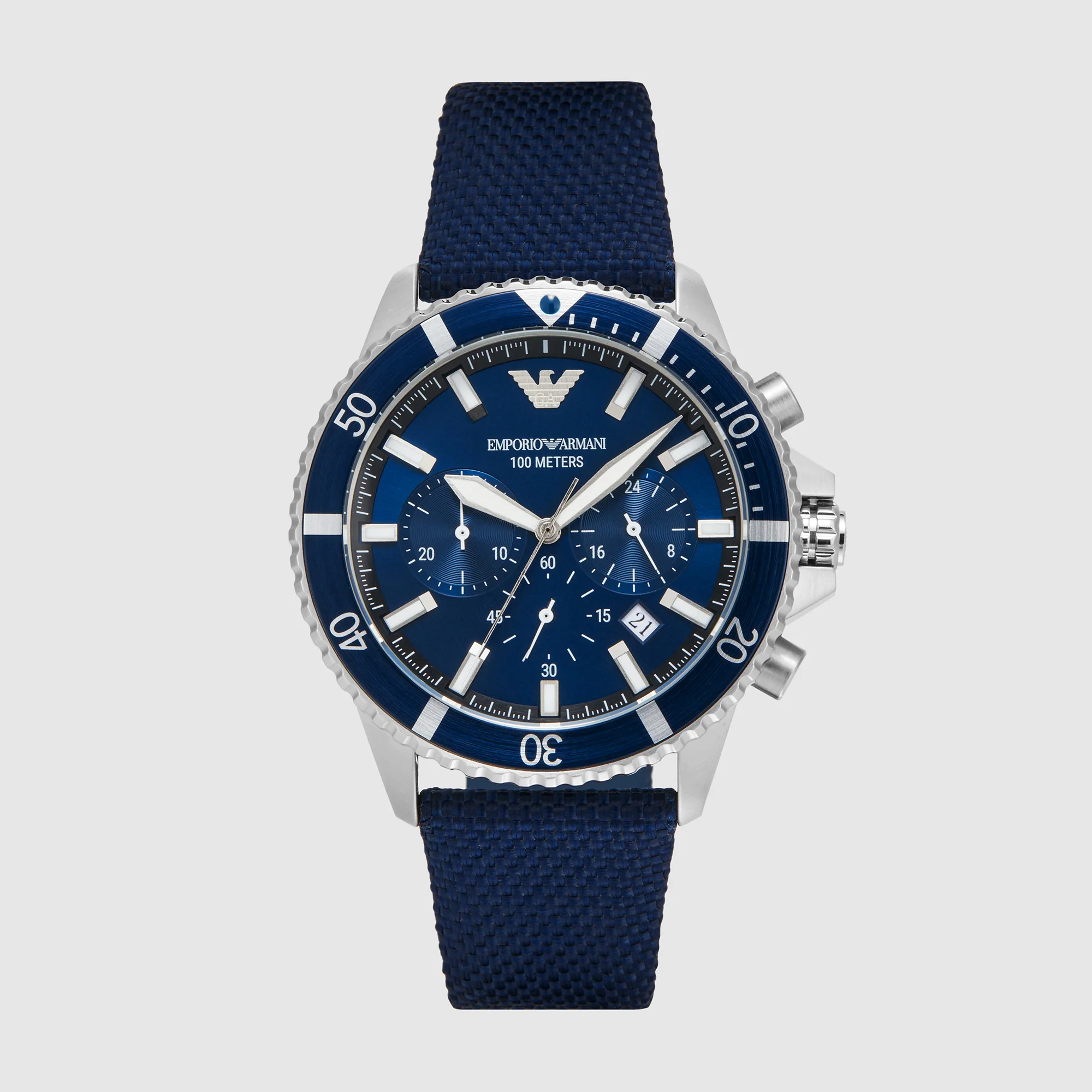 Sea Explorer Men Quartz Blue Dial Chronograph Nylon Watch AR11588
