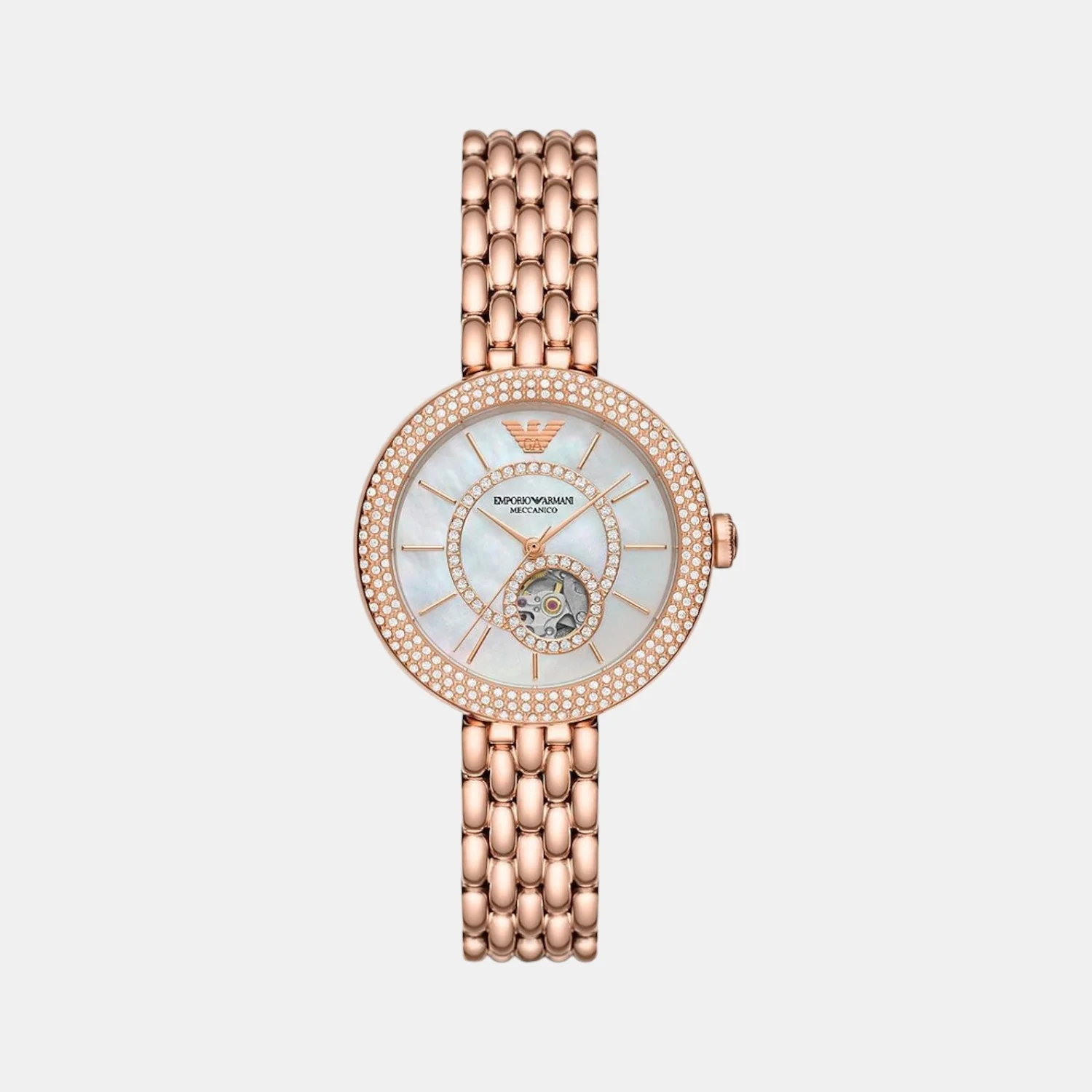 Women Automatic White Dial Analog Stainless Steel Watch AR60065